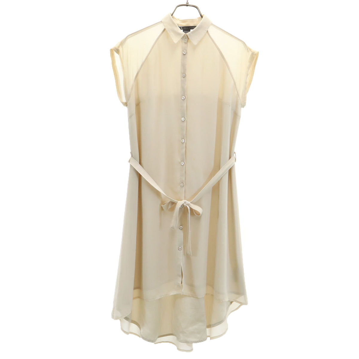 ARMANI EXCHANGE アルマーニエクスチェンジ フレンチスリーブ シャツワンピース P0 ベージュ レディース