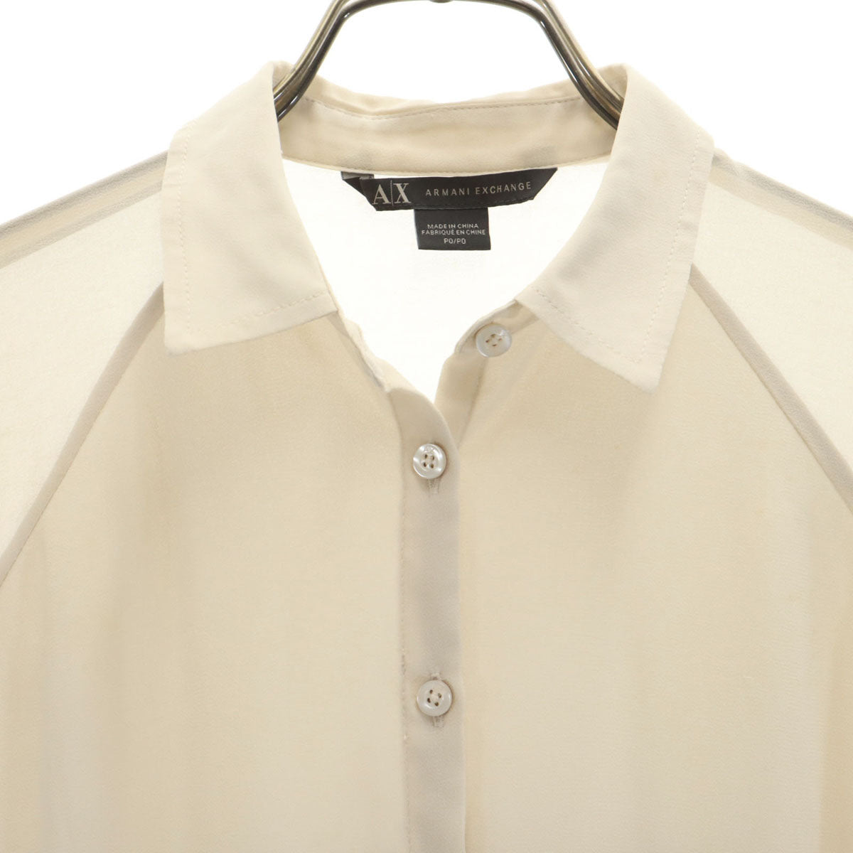 ARMANI EXCHANGE アルマーニエクスチェンジ フレンチスリーブ シャツワンピース P0 ベージュ レディース