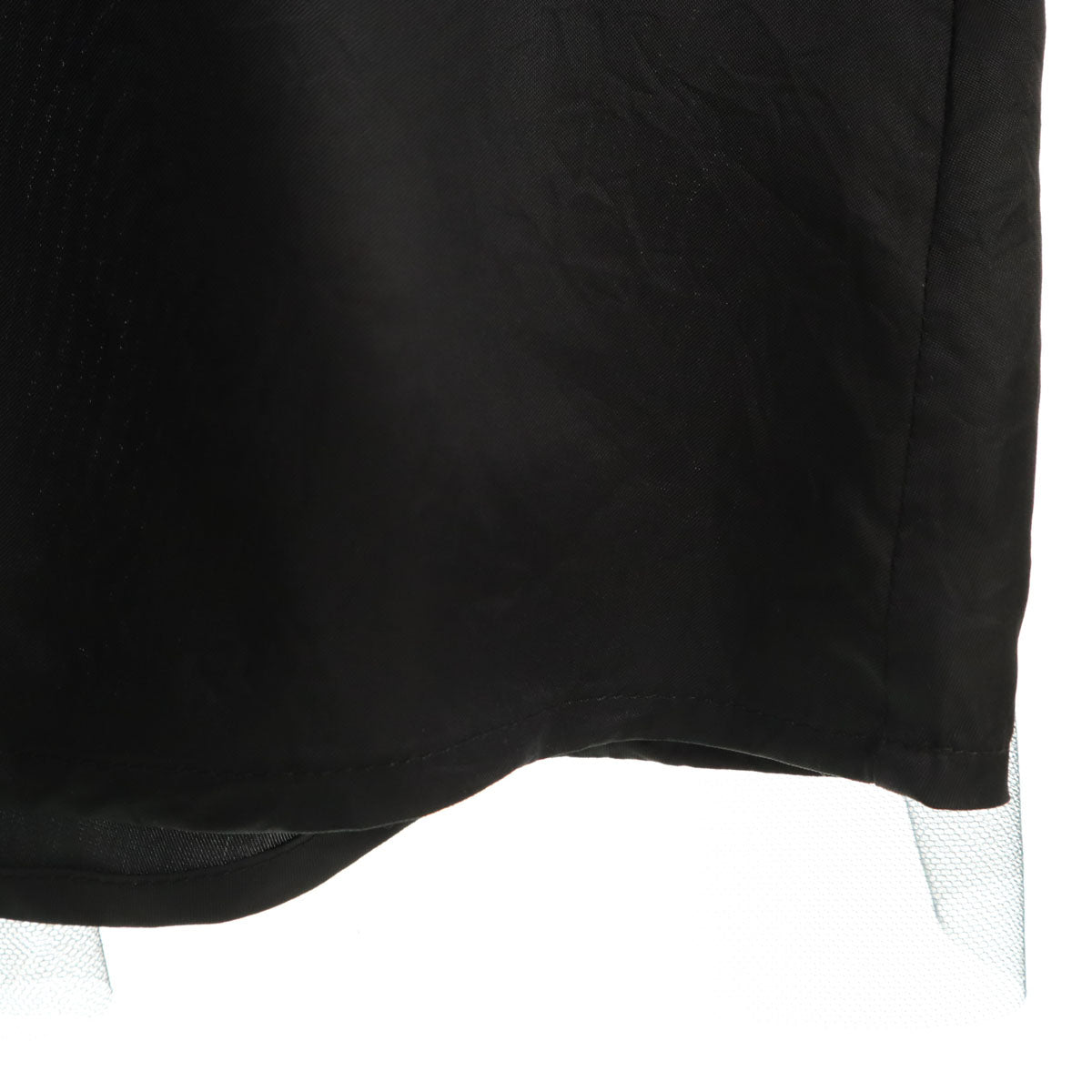 noir kei ninomiya ノワールケイニノミヤ 2023年 COMME des GARCONS ボトルネック　チュール切替 ロングワンピース XS ブラック系 バックファスナー レディース