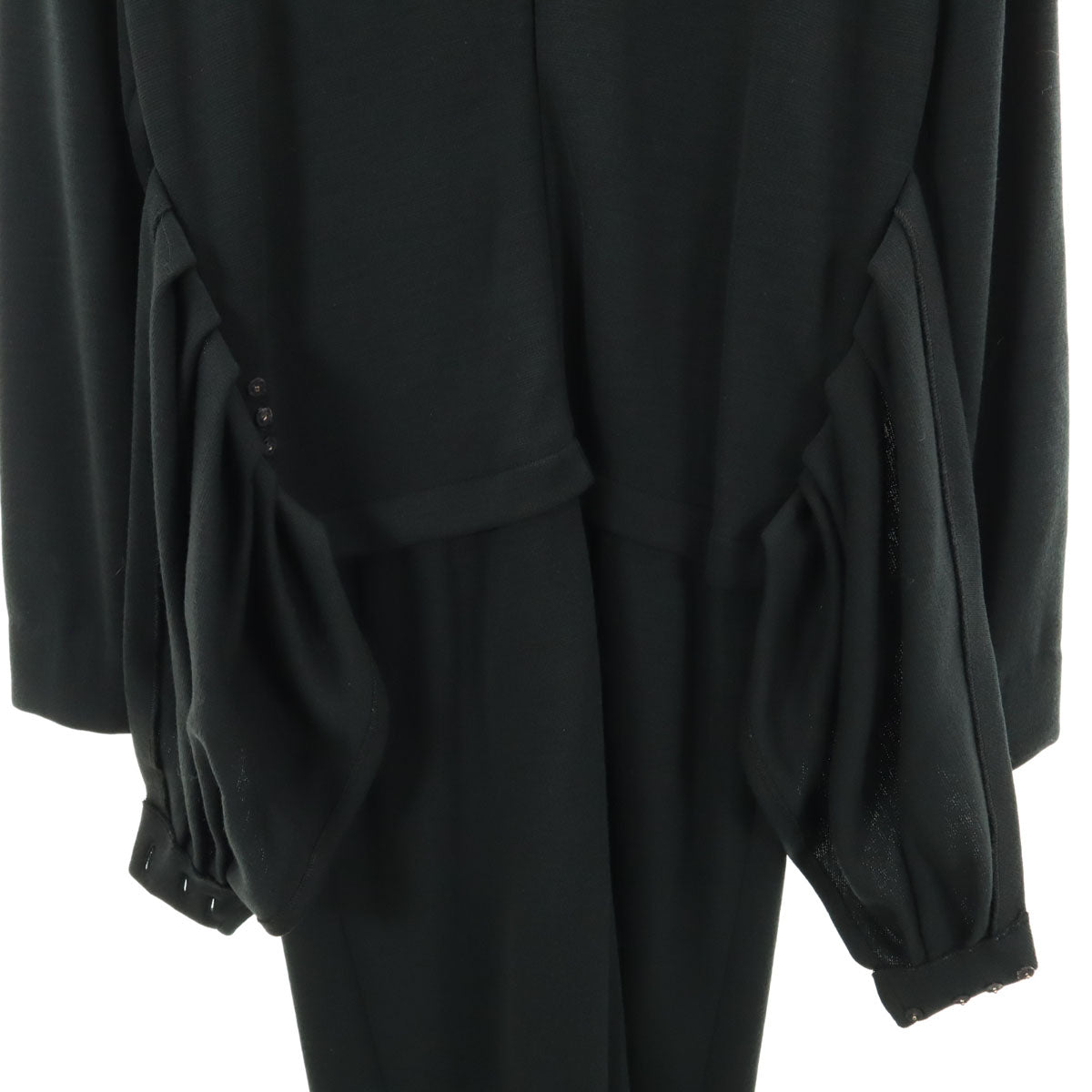 Christian Dior クリスチャンディオール 90s pret-a-porter ウール オールド 長袖 ロングワンピース 11 ブラック系 バックファスナー レディース