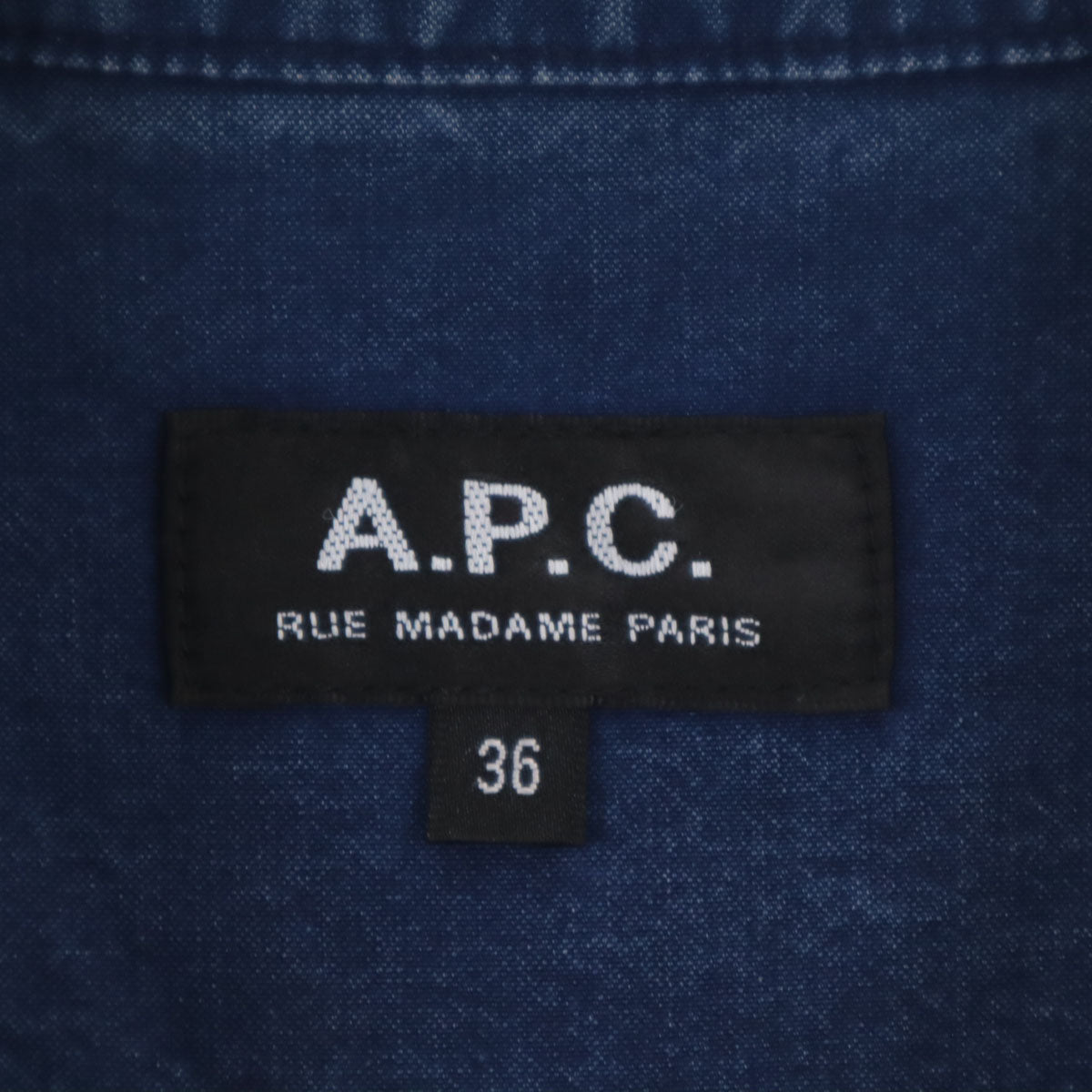 A.P.C. アーペーセー 長袖 デニム ワンピース 36 インディゴ レディース