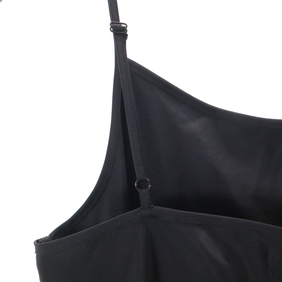 未使用 ESTNATION エストネーション 日本製 ストライプ柄 長袖 ロングワンピース 38 ブラック インナーキャミソール付き レディース