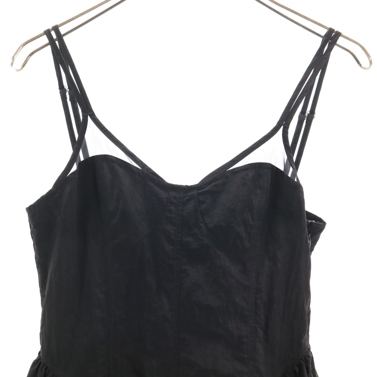 MAISON SPECIAL メゾンスペシャル コルセット ロング キャミワンピース 36 黒 レディース