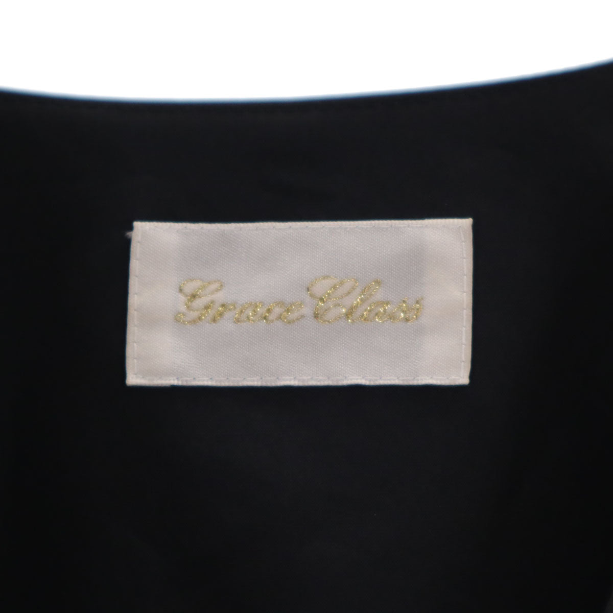 GRACE CLASS グレースクラス 日本製 半袖 バルーンスリーブ ロングワンピース 36 黒 レディース