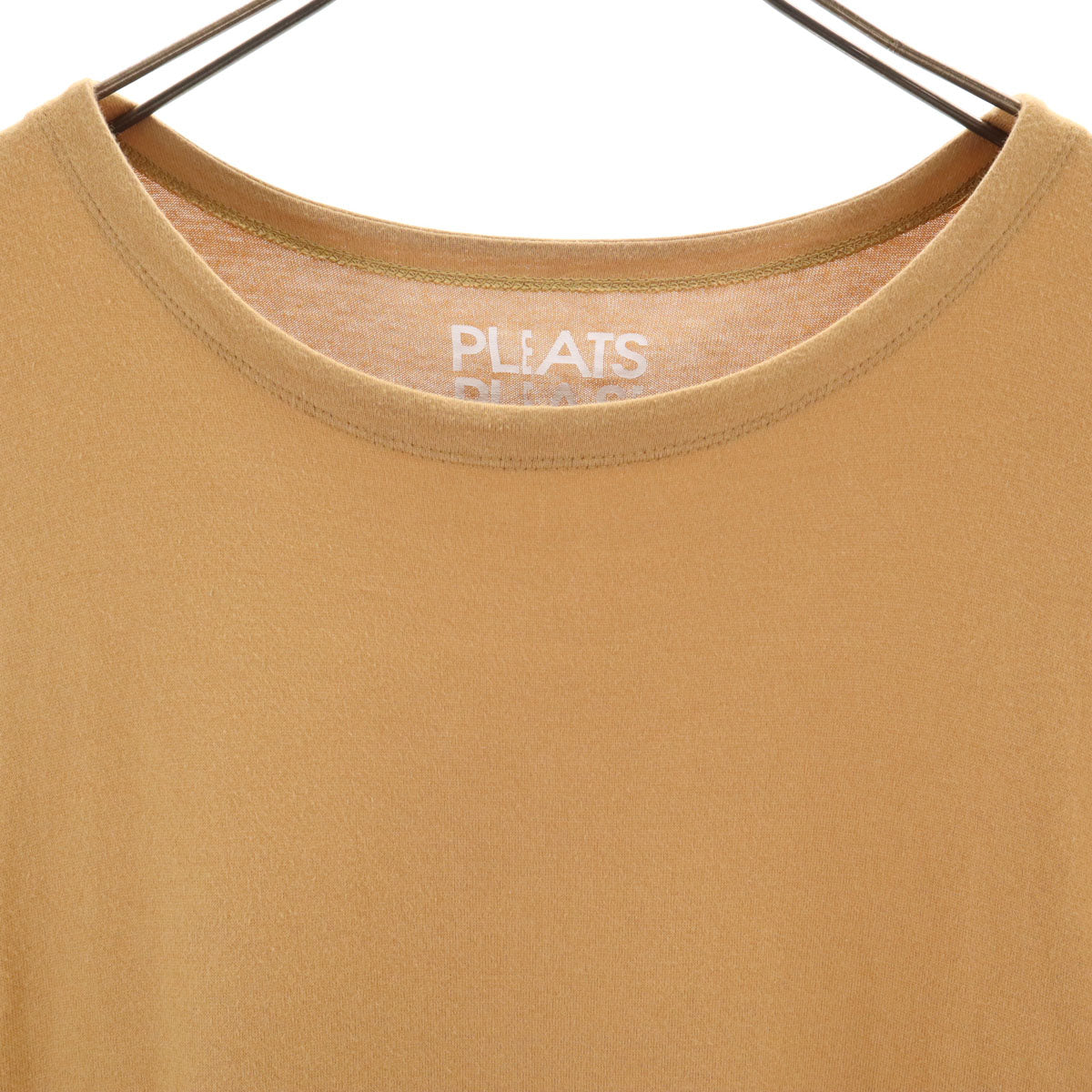 PLEATS PLEASE ISSEY MIYAKE. プリーツプリーズイッセイミヤケ 日本製 フレンチスリーブ ロングワンピース 3 ベージュ系 レディース