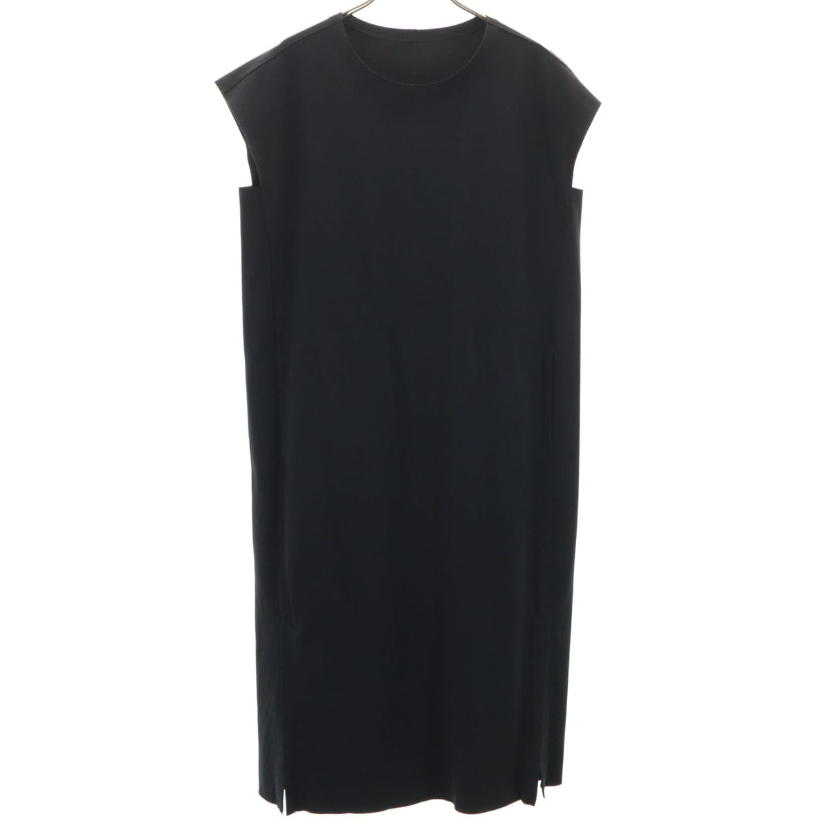 PLEATS PLEASE プリーツプリーズ 日本製 フレンチスリーブ ロングワンピース 3 黒 レディース