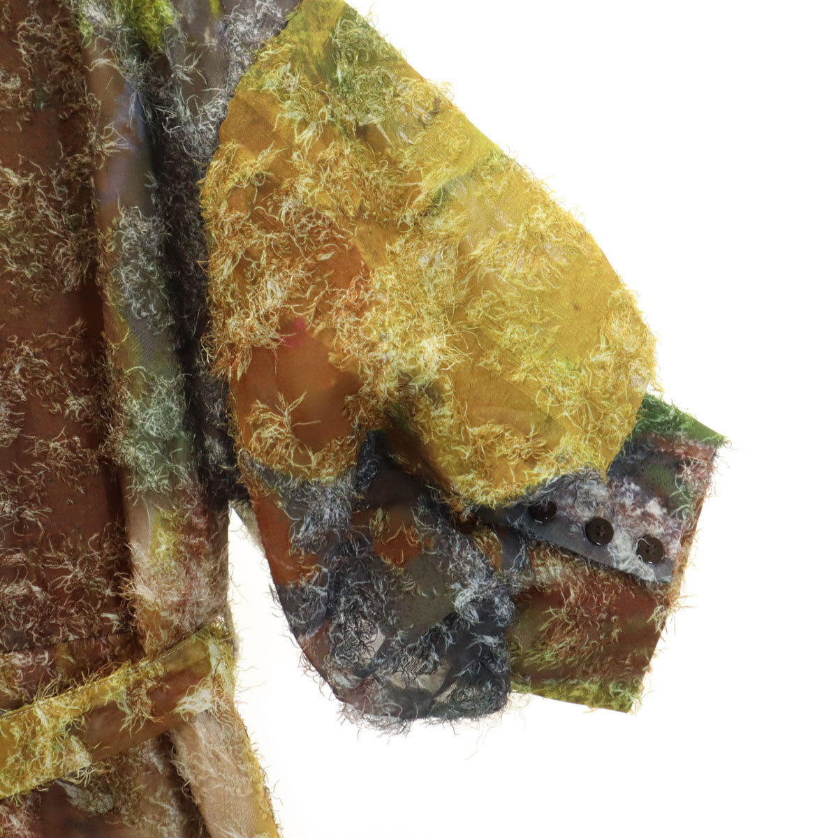 未使用 AMERI UNDRESSED アメリ 半袖 カットジャガード シャツワンピース S ブラウン系 レディース