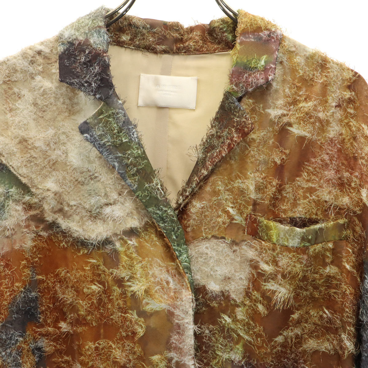 未使用 AMERI UNDRESSED アメリ 半袖 カットジャガード シャツワンピース S ブラウン系 レディース