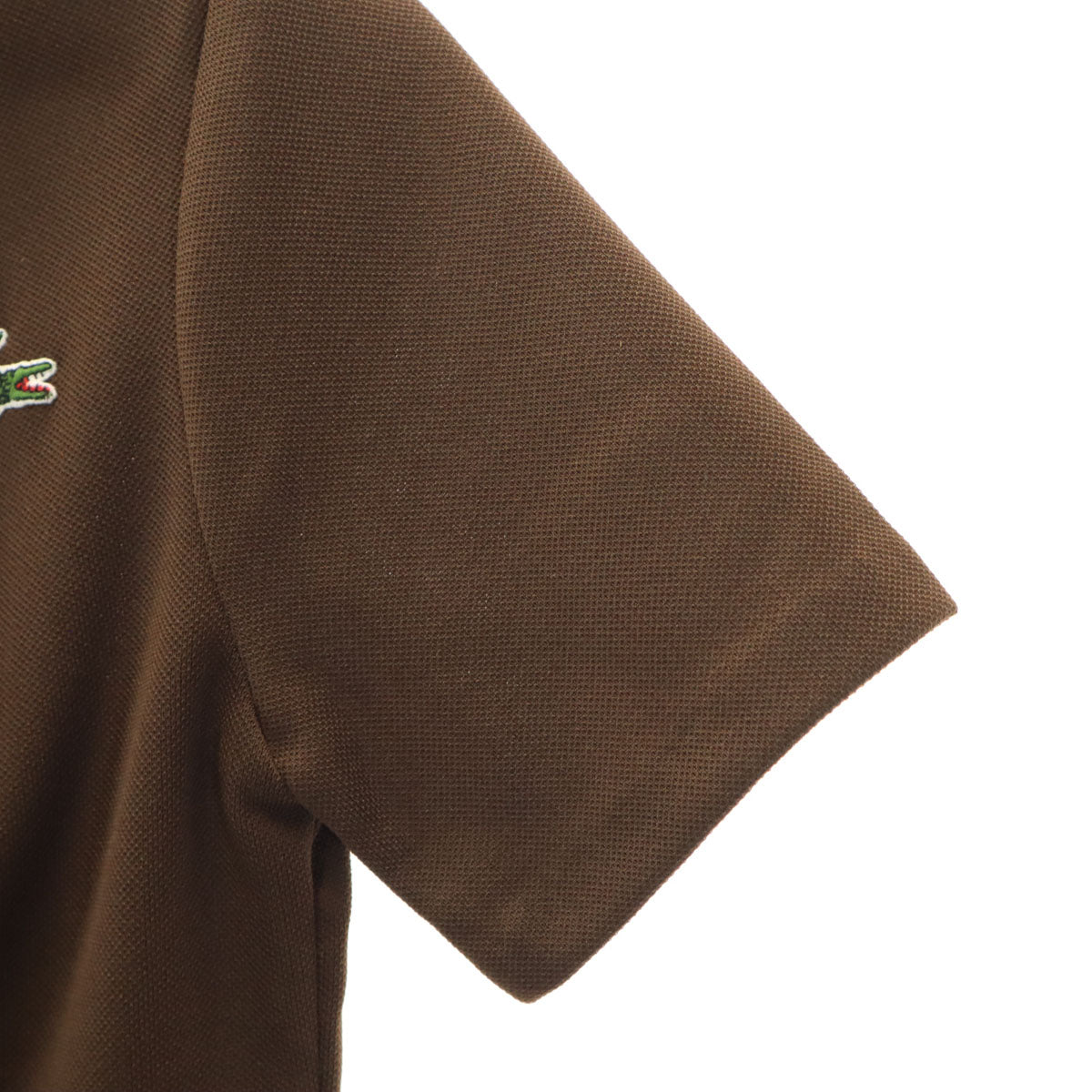 CHEMISE LACOSTE シュミーズラコステ 80s フランス製 半袖 ポロ ロングワンピース 40 ブラウン レディース