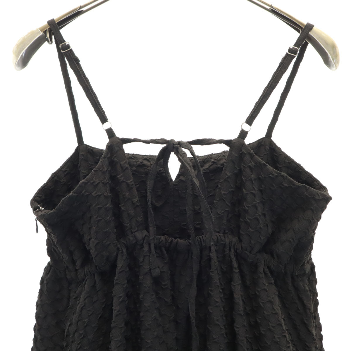 Ray Beams レイビームス フクレ ジャガード キャミワンピース 0 ブラック レディース