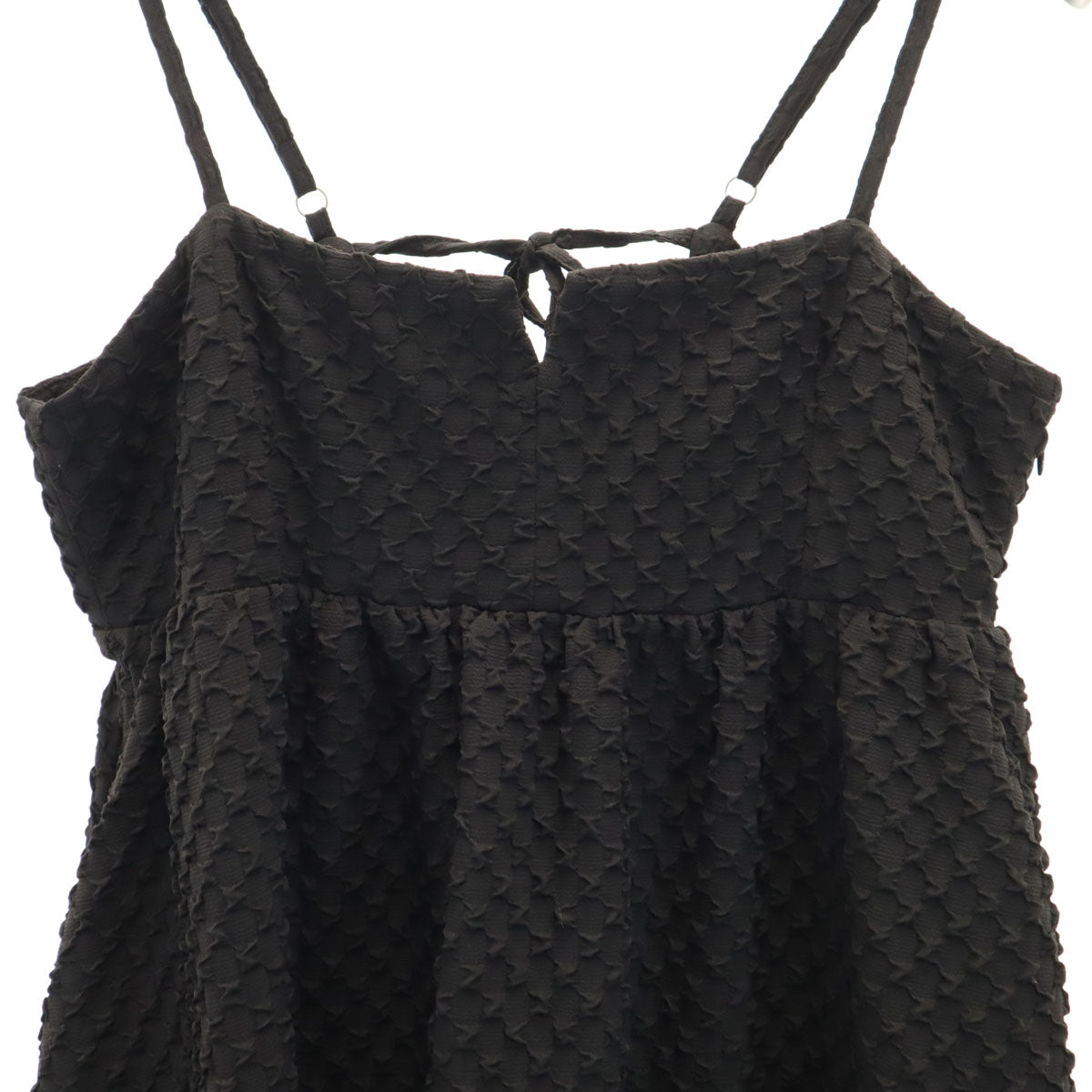 Ray Beams レイビームス フクレ ジャガード キャミワンピース 0 ブラック レディース