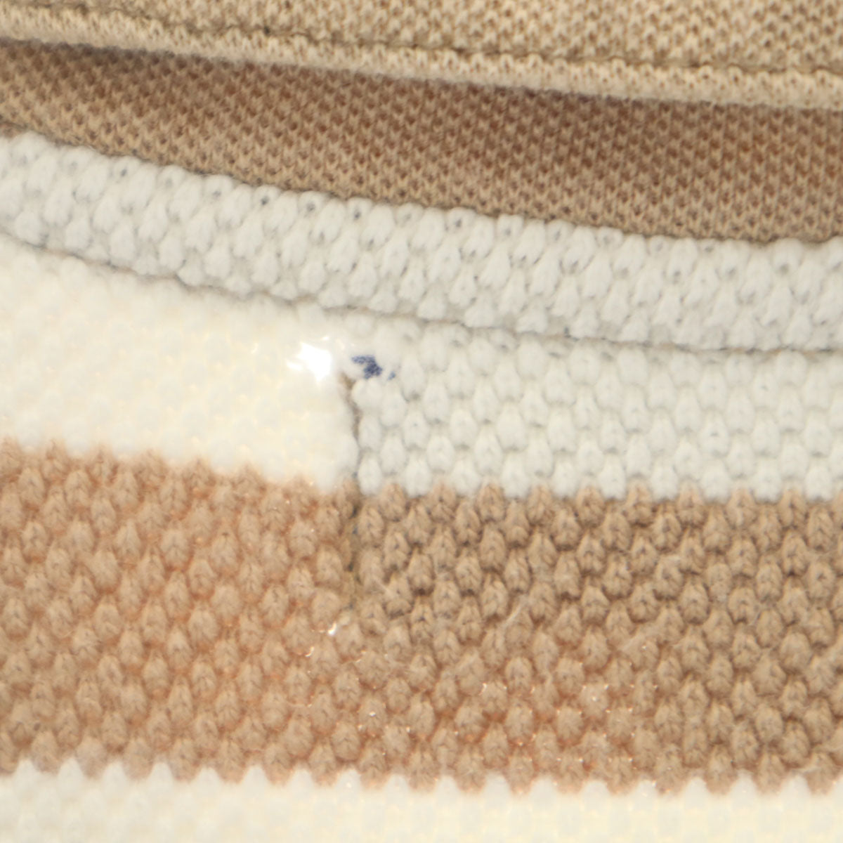 BURBERRY BLUE LABEL バーバリーブルーレーベル 日本製 ボーダー柄 半袖 ポロ ワンピース 38 ベージュ 三陽商会 レディース