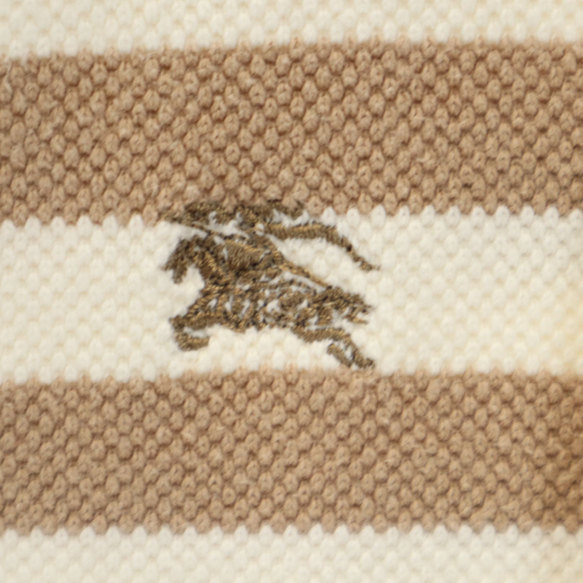 BURBERRY BLUE LABEL バーバリーブルーレーベル 日本製 ボーダー柄 半袖 ポロ ワンピース 38 ベージュ 三陽商会 レディース