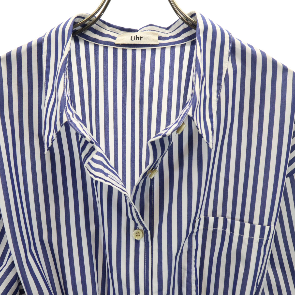 Uhr ウーア 長袖 ロングワンピース 36 ブルー系 レディース