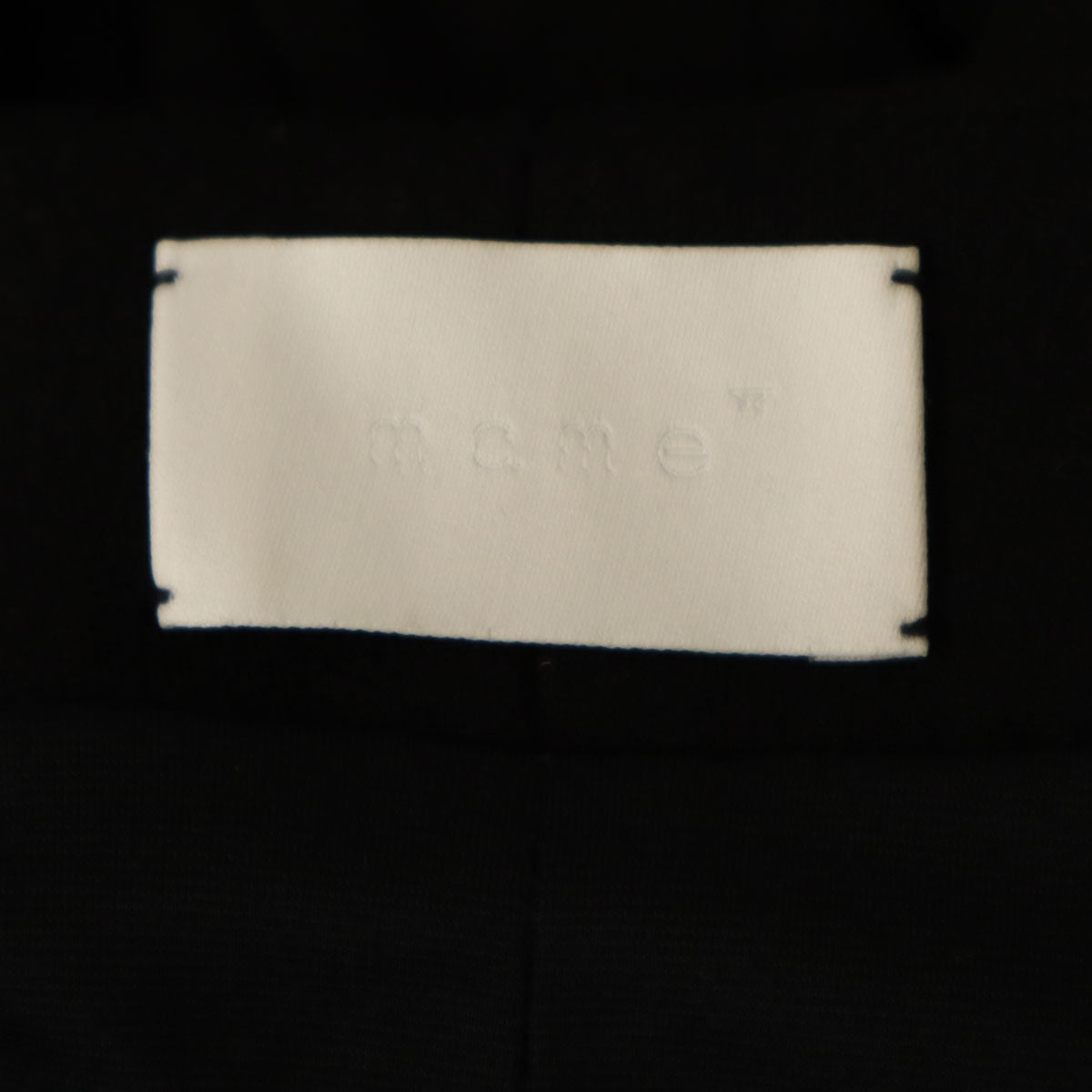 Mame マメ 日本製 7分袖 膝丈ワンピース 1 ブラック Kurogouchi レディース