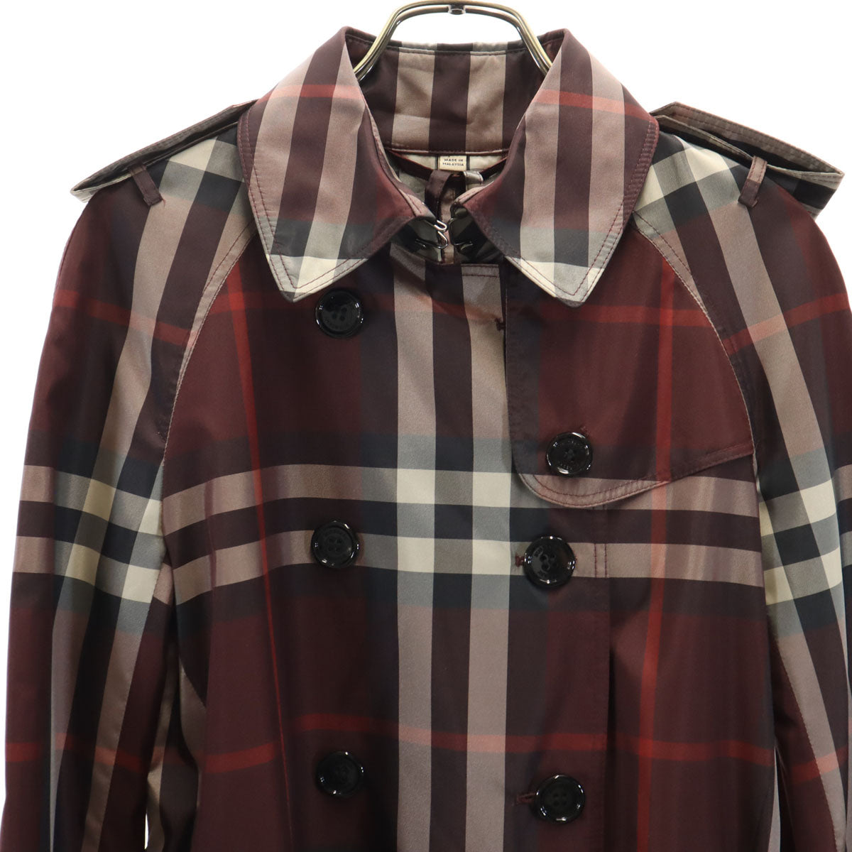 BURBERRY バーバリー チェック柄 トレンチコート 2 レッドブラウン系