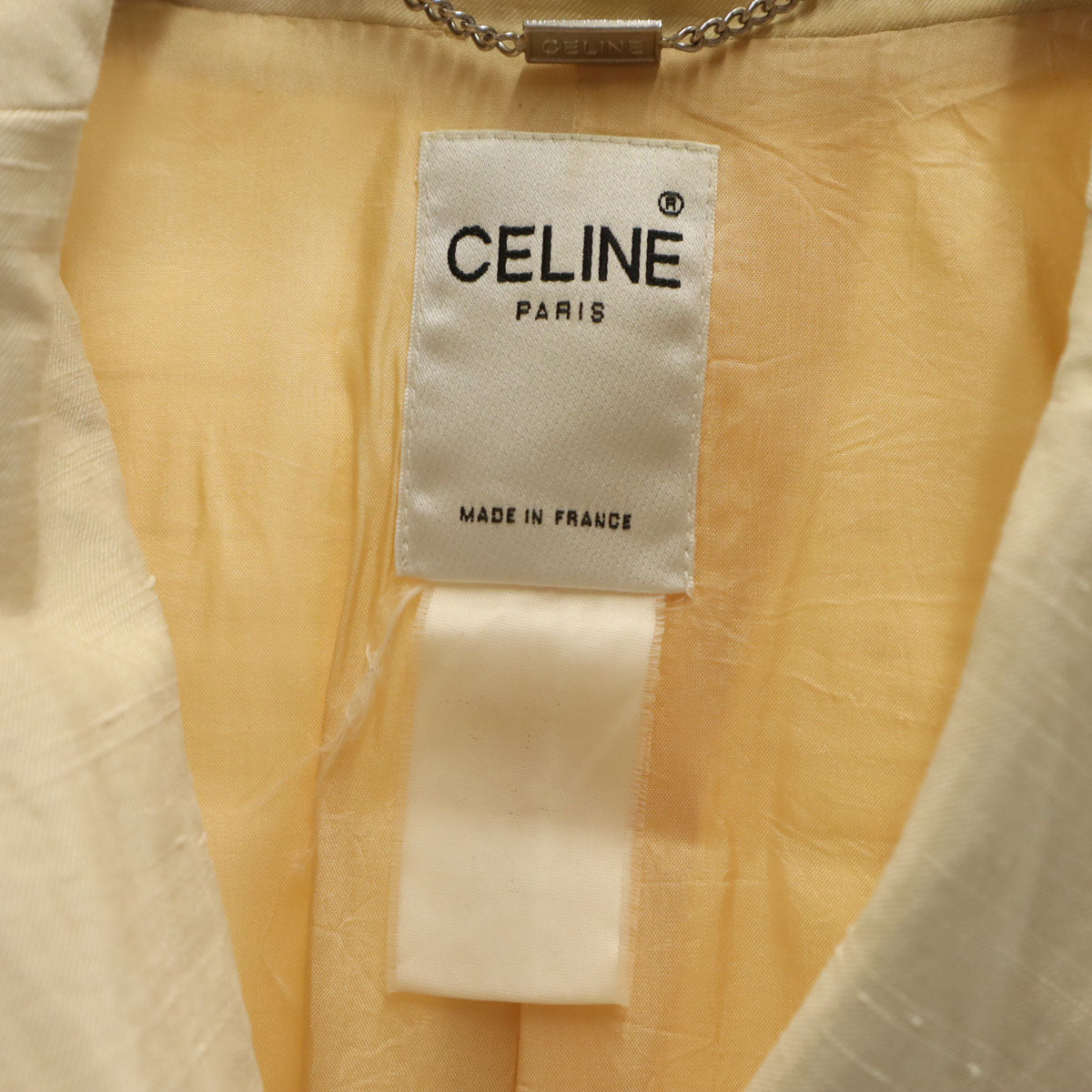 CELINE セリーヌ フランス製 チェスターコート ベージュ系 レディース