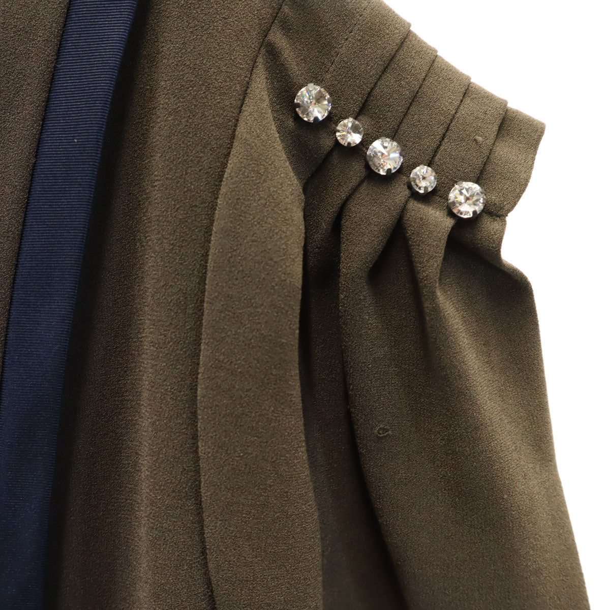 Diagram ダイアグラム 日本製 フレンチスリーブ 膝丈ワンピース 36 ブラウン系 レディース