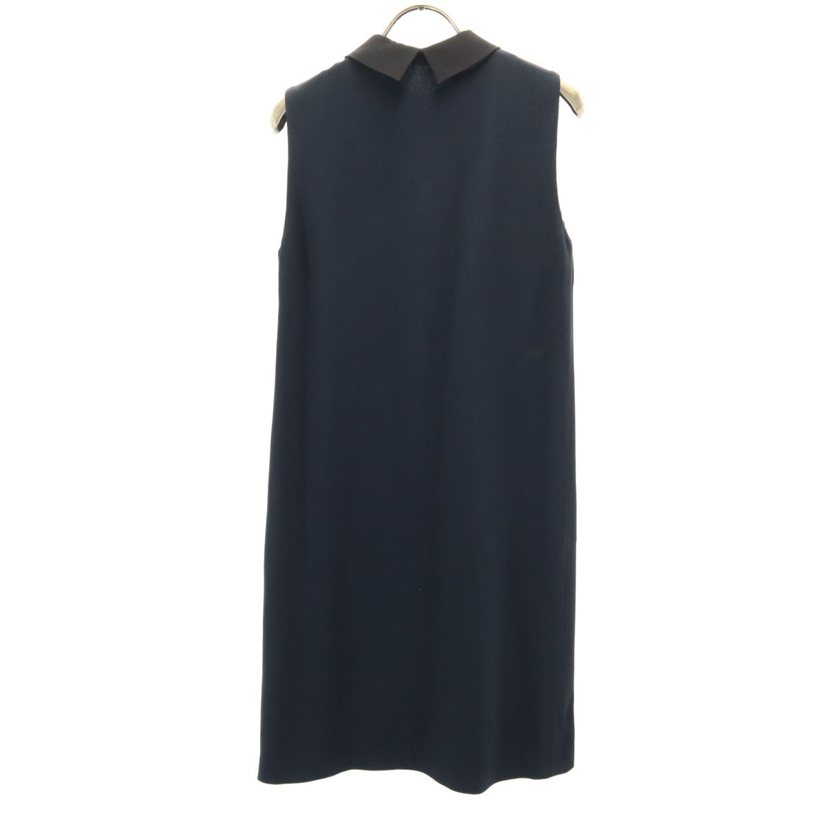 MIUMIU ミュウミュウ ノースリーブ 膝丈ワンピース 38 ネイビー レディース