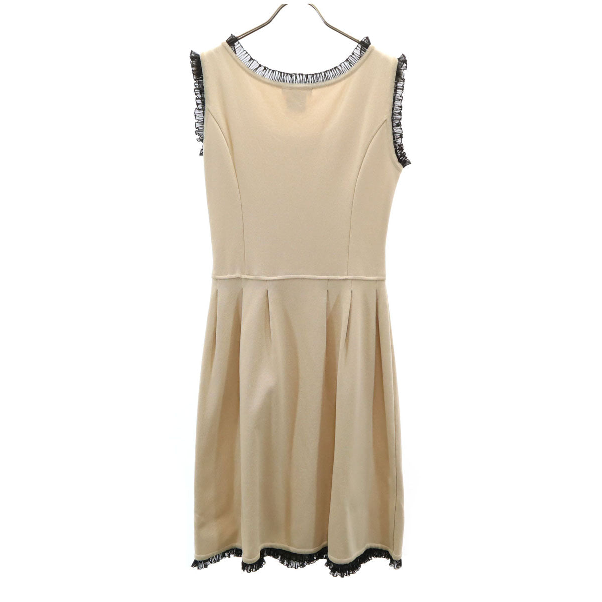 Rene ルネ ノースリーブ ニット ワンピース 36 ベージュ レディース