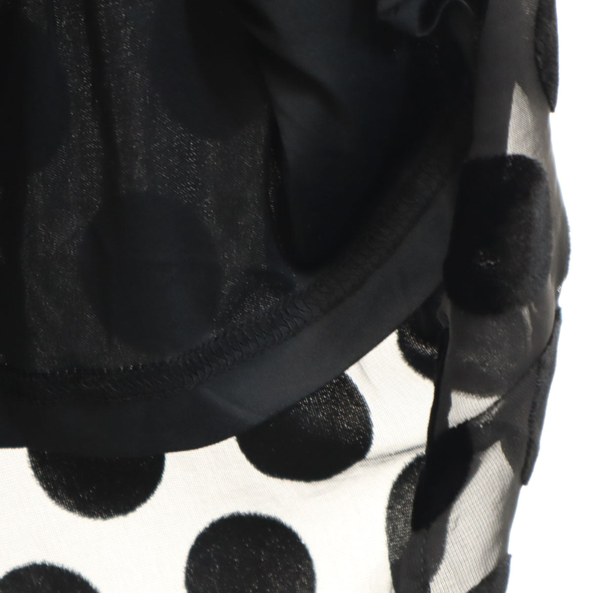 CLANE クラネ ドット柄 長袖 シアー ロングワンピース 1 ブラック 水玉 レディース