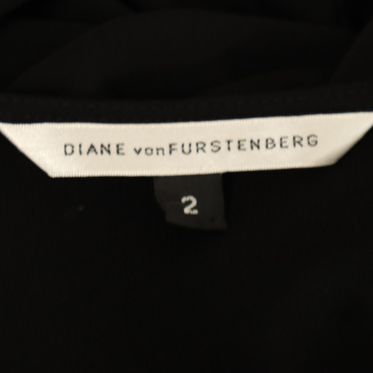 DIANE VON FURSTENBERG ダイアンフォンファステンバーグ USA製 長袖 カシュクール ロング カーディガン 2 ブラック レディース