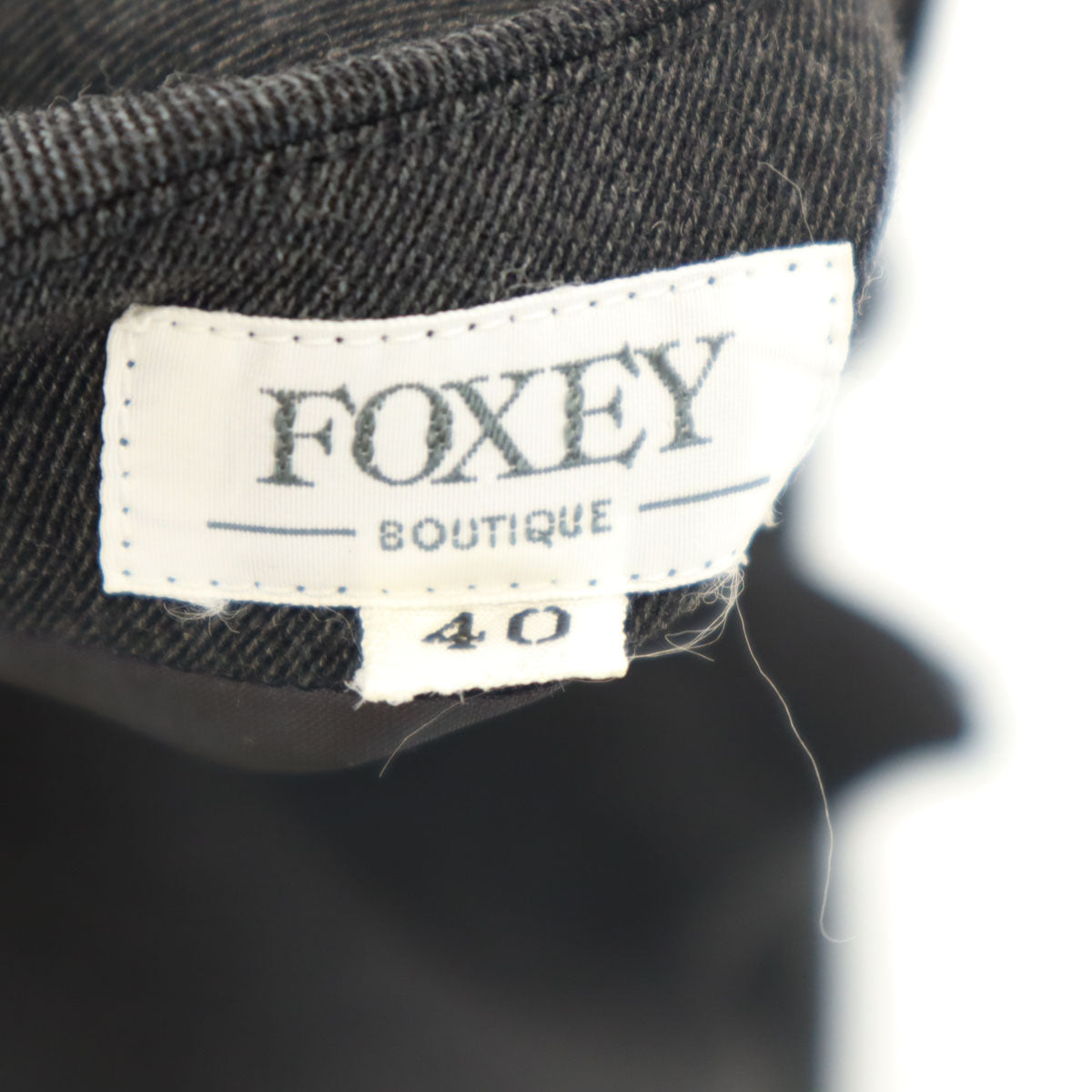 FOXEY BOUTIQUE フォクシー ブティック 日本製 ミニワンピース 40 チャコールグレー レディース