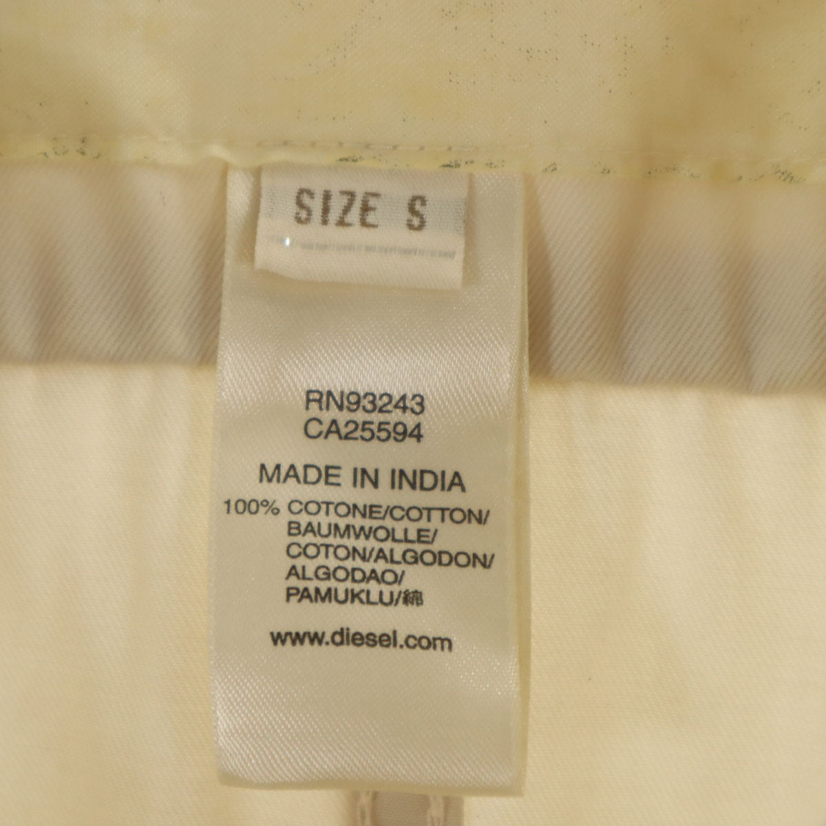 DIESEL ディーゼル 長袖 コート S オフホワイト レディース