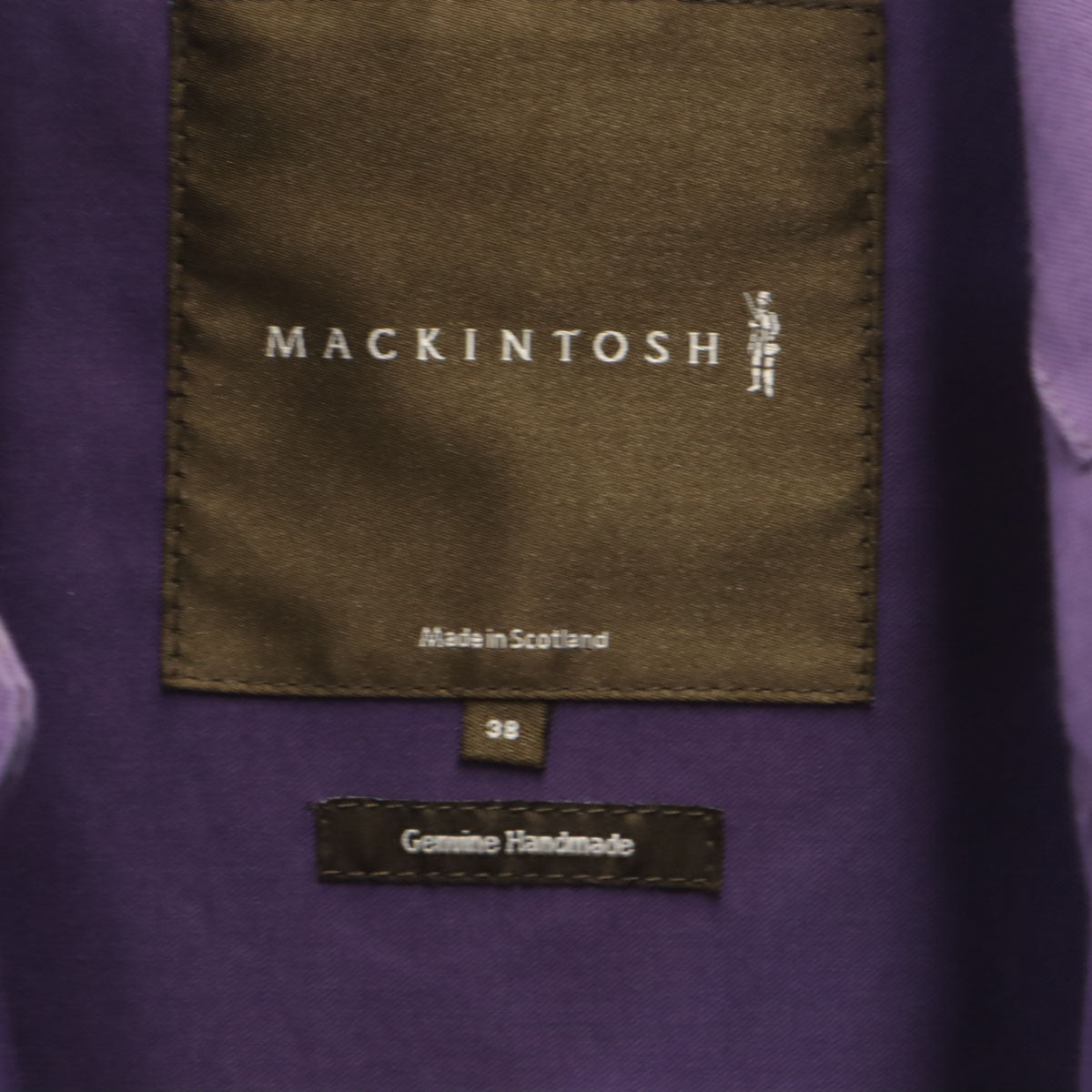 Mackintosh マッキントッシュ スコットランド製 ステンカラーコート 38 パープル メンズ