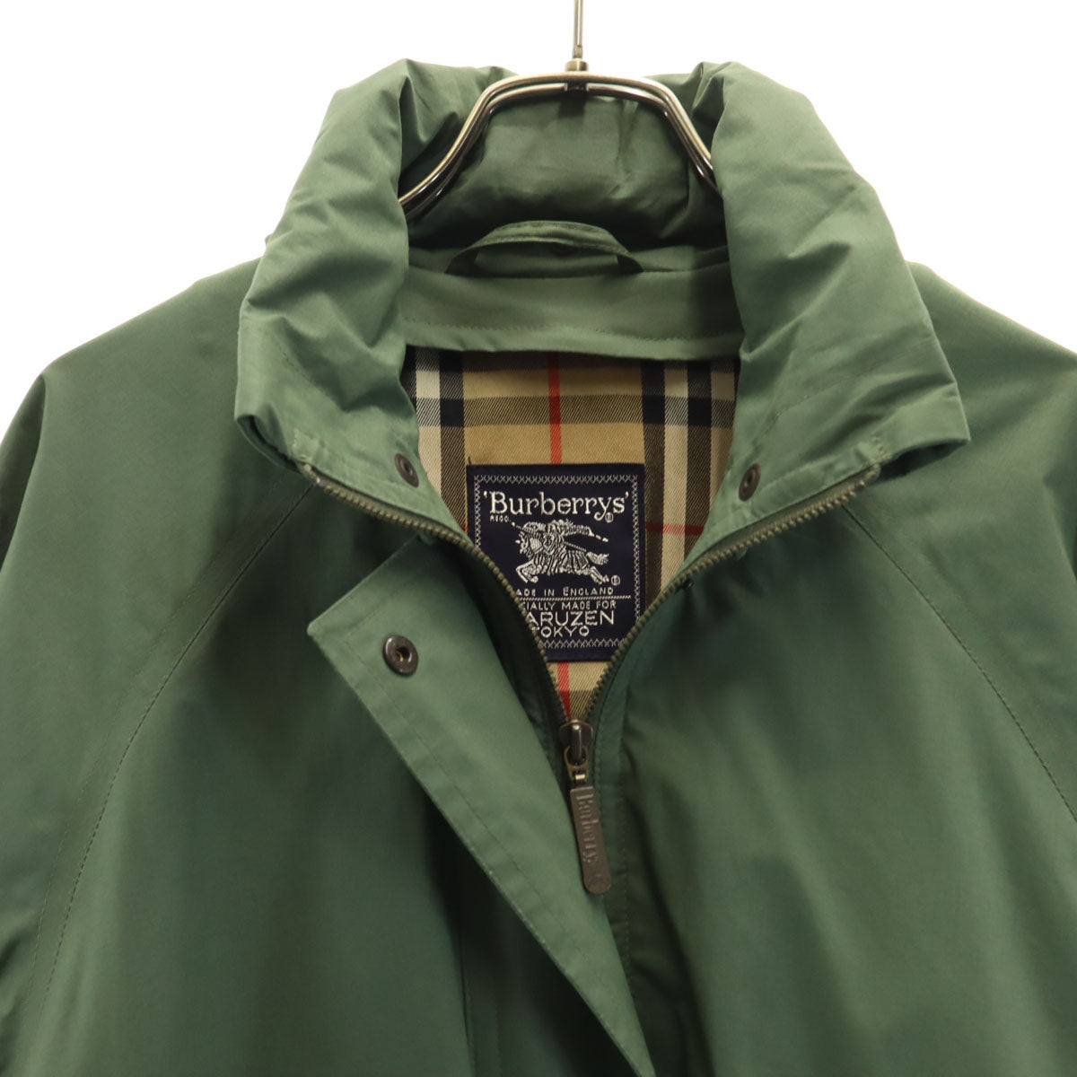 Burberrys バーバリーズ 90s MARUZEN 丸善別注 英国製 オールド ミリタリーコート カーキ レディース