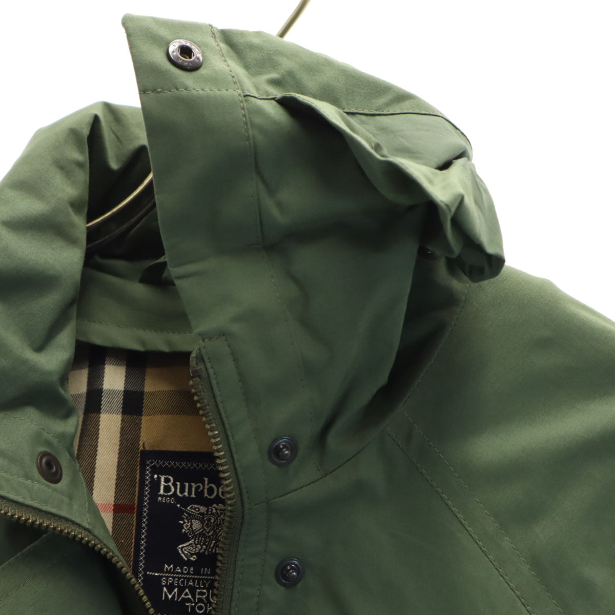 Burberrys バーバリーズ 90s MARUZEN 丸善別注 英国製 オールド ミリタリーコート カーキ レディース