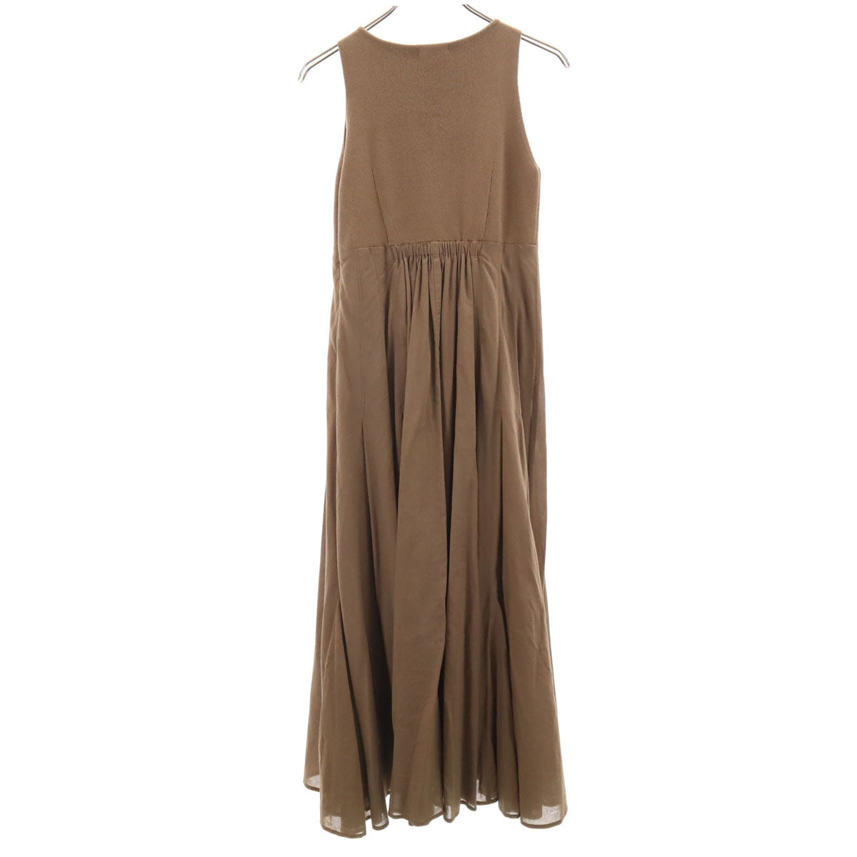 FRAY I.D フレイアイディー ノースリーブ ニット切替 ロングワンピース F ブラウン レディース