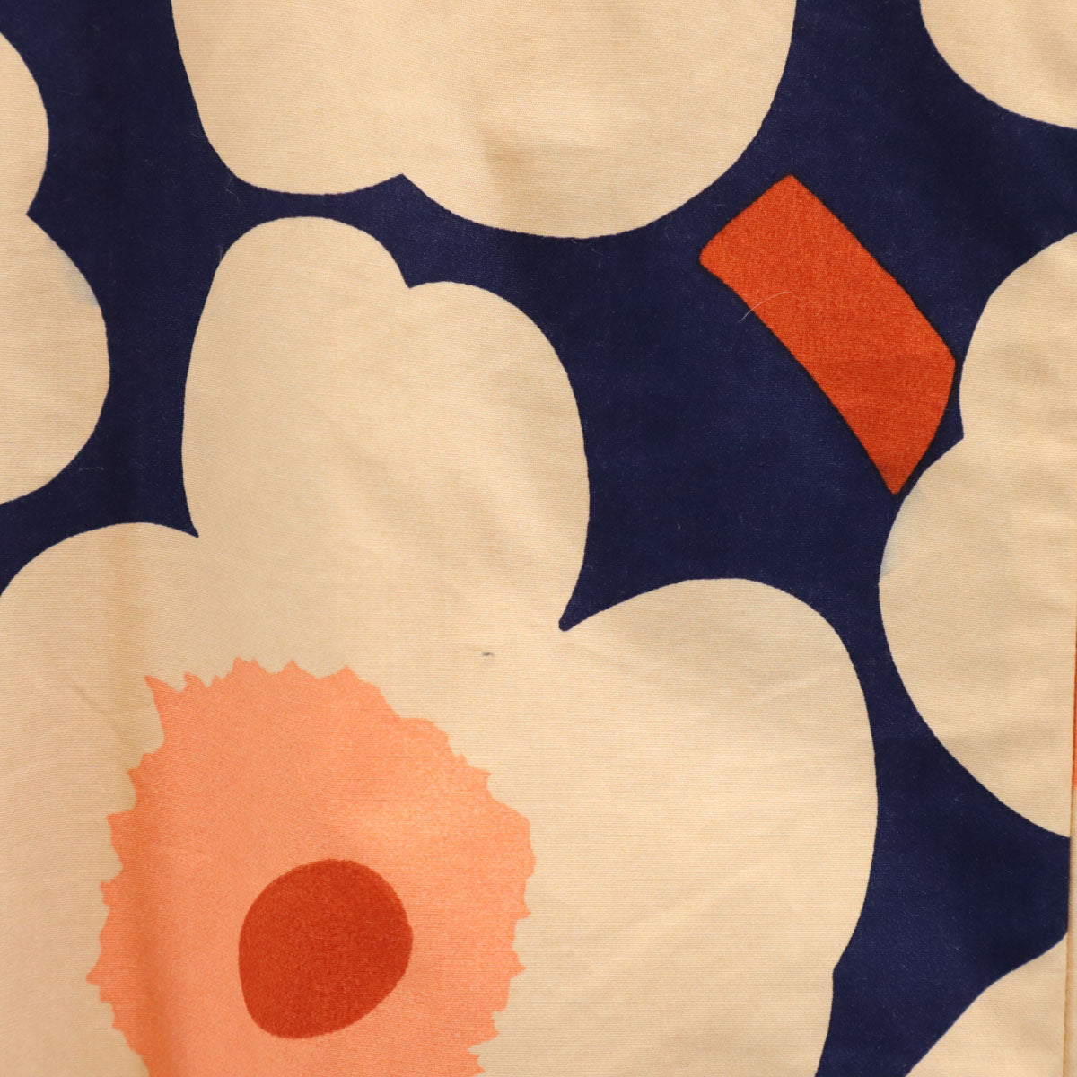 marimekko マリメッコ 花柄 7分袖 ワンピース 38 ネイビー系 レディース