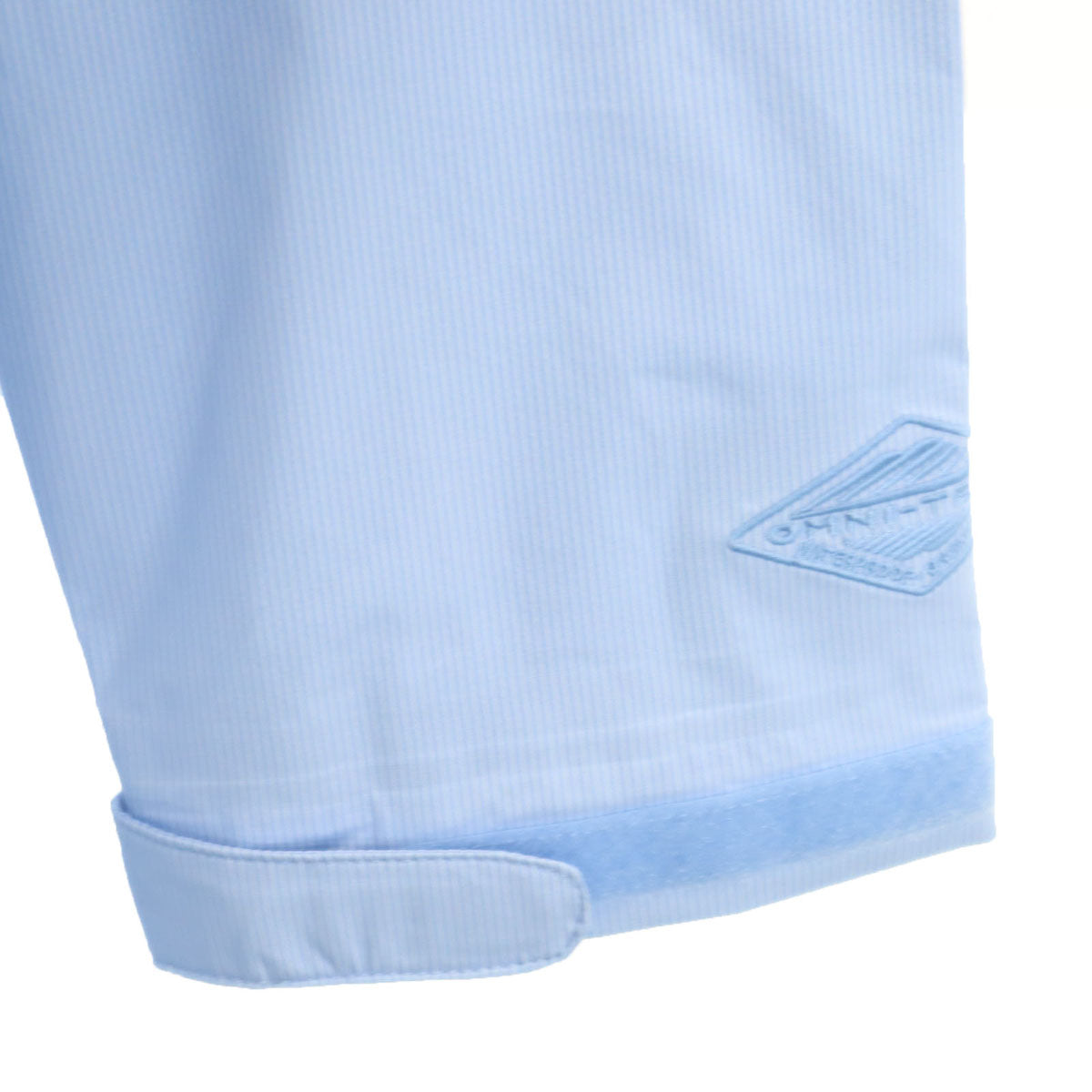 Columbia コロンビア ストライプ柄 レインコート M 水色 収納袋付き レディース