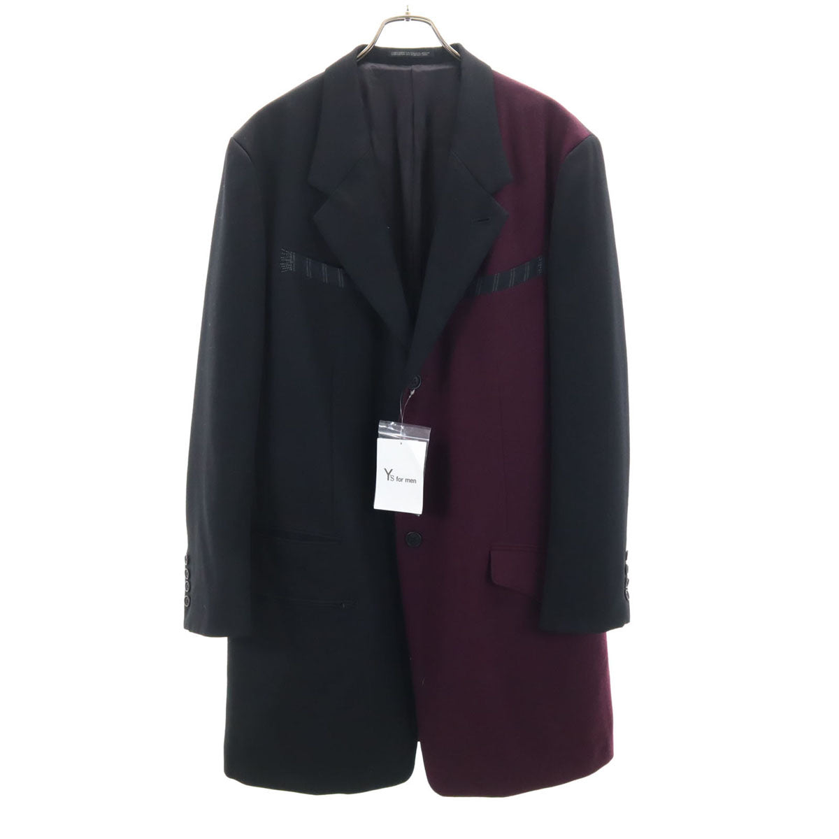 未使用 Y’s for men ワイズフォーメン 日本製 コンビネーション ジャケット 3 ブラック ヨウジヤマモト メンズ