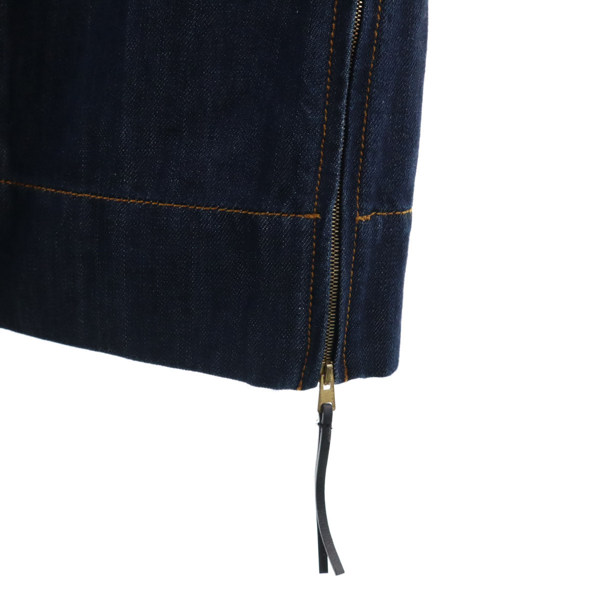 MARNI マルニ イタリア製 リネンブレンド 長袖 デニム 膝丈ワンピース 42 インディゴ レディース