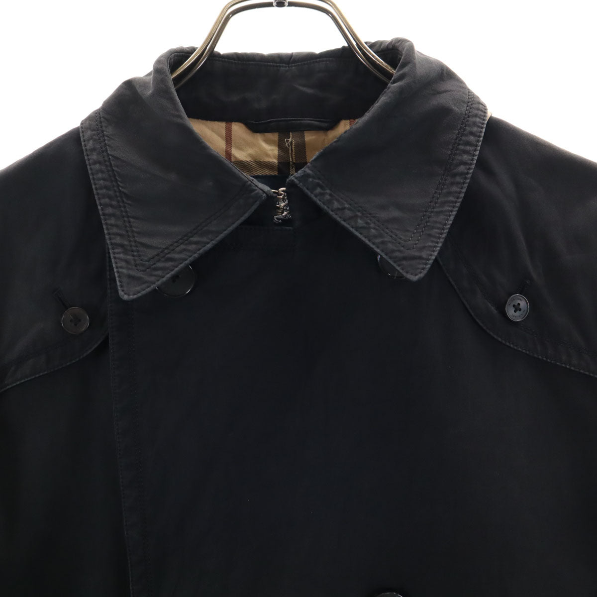 BURBERRY LONDON バーバリーロンドン 日本製 トレンチコート M ブラック 三陽商会 メンズ