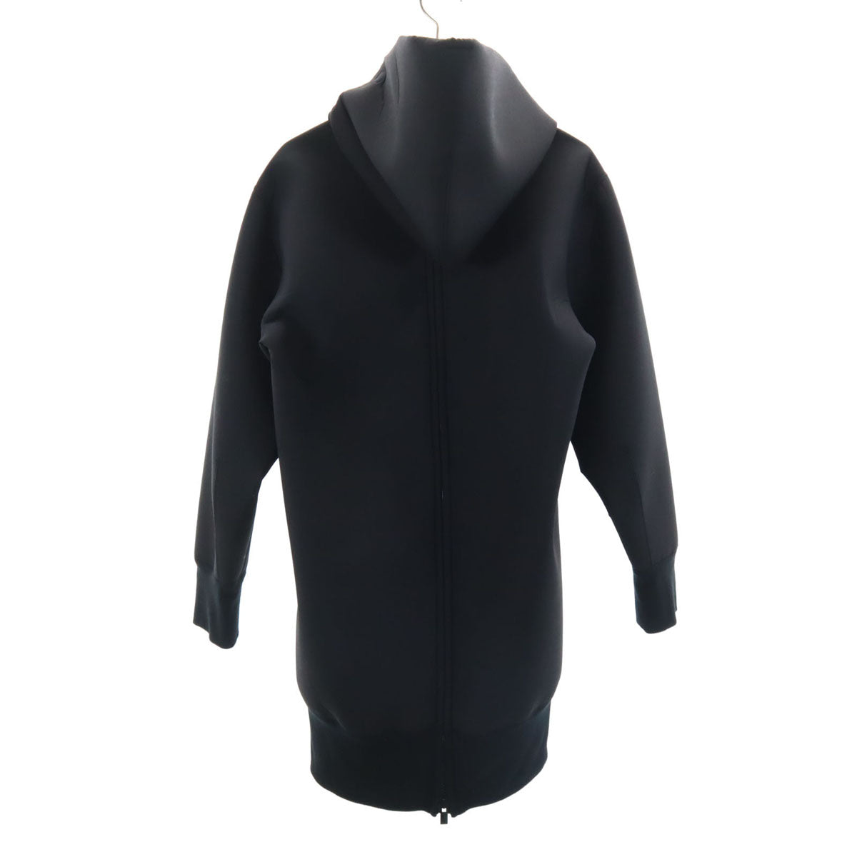 Sacai サカイ 日本製 23-06769 長袖 ボンディング ダンボールニット フーディー ワンピース 2 ブラック レディース