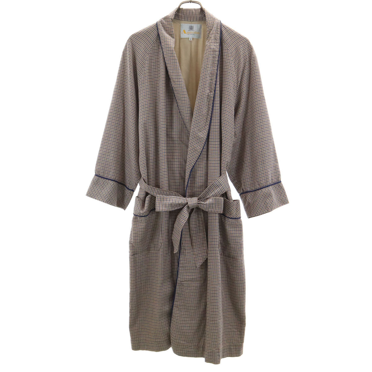 Aquascutum アクアスキュータム 80s 90s ロング ガウン M ネイビー系 メンズ