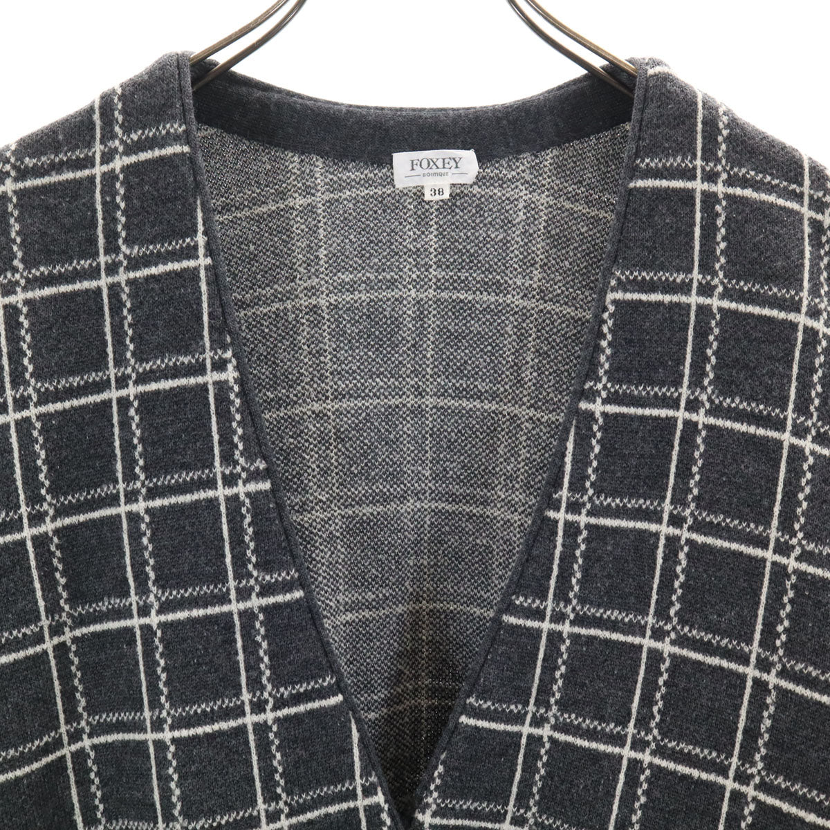 FOXEY フォクシーブティック　ニットジップアップカーディガン　３８ FOXEY - 美品 フォクシー ニューヨーク FOXEY NEW YORK ニット