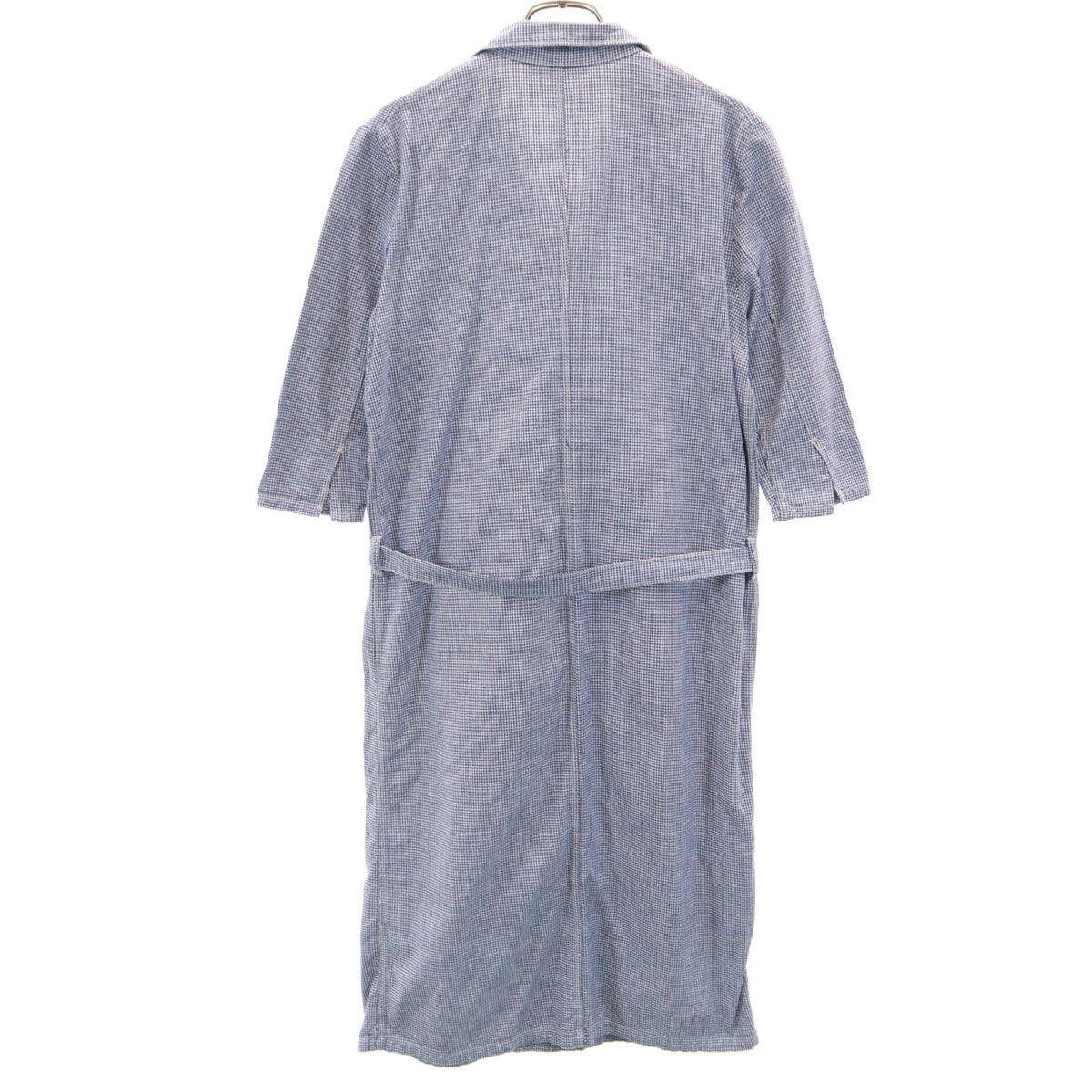 R by 45rpm アールバイフォーティファイブアールピーエム 日本製 千鳥柄 7分袖 シャツワンピース ネイビー系 レディース R by 45rpm アールバイフォーティファイブアールピーエム 日本製 千鳥