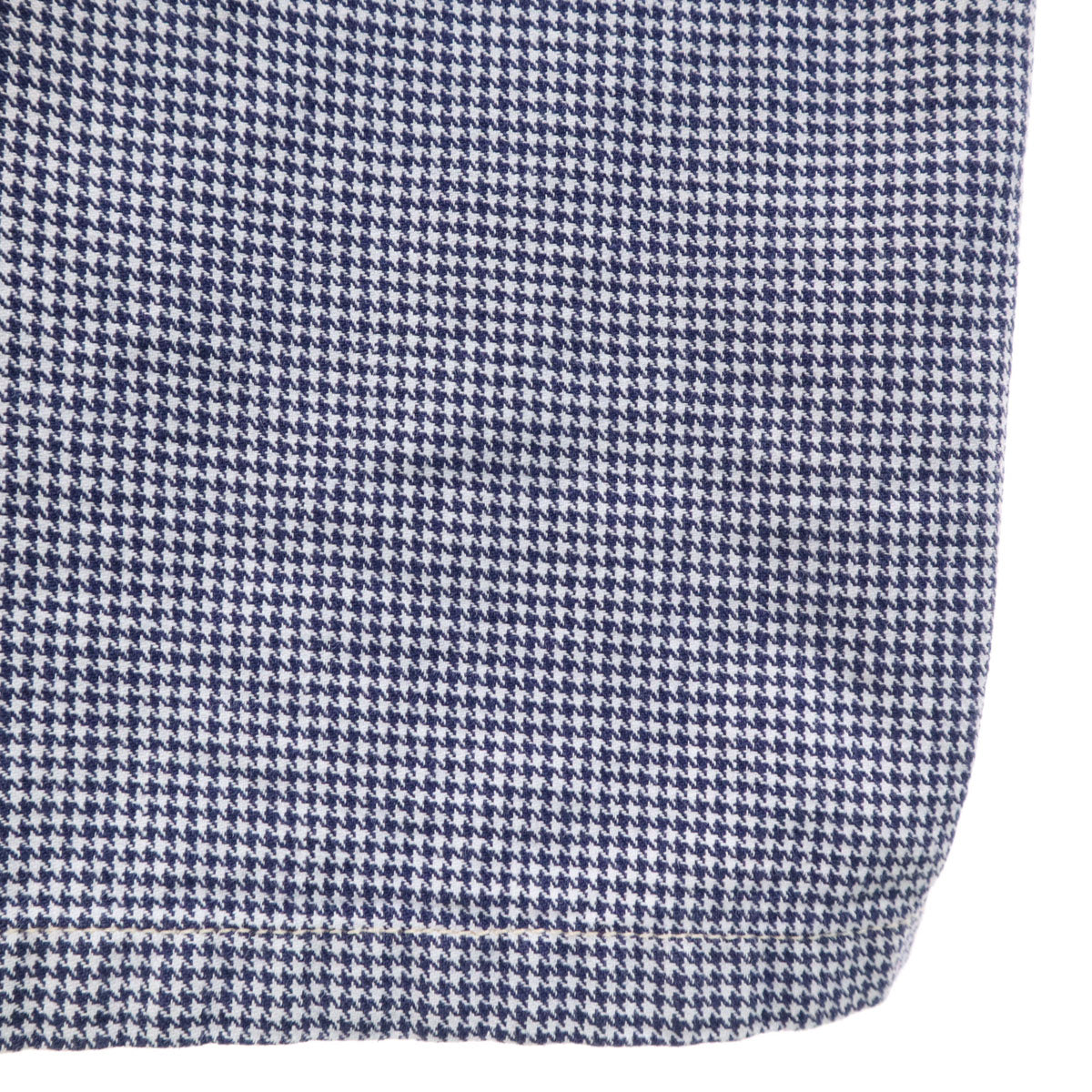 R by 45rpm アールバイフォーティファイブアールピーエム 日本製 千鳥柄 7分袖 シャツワンピース ネイビー系 レディース