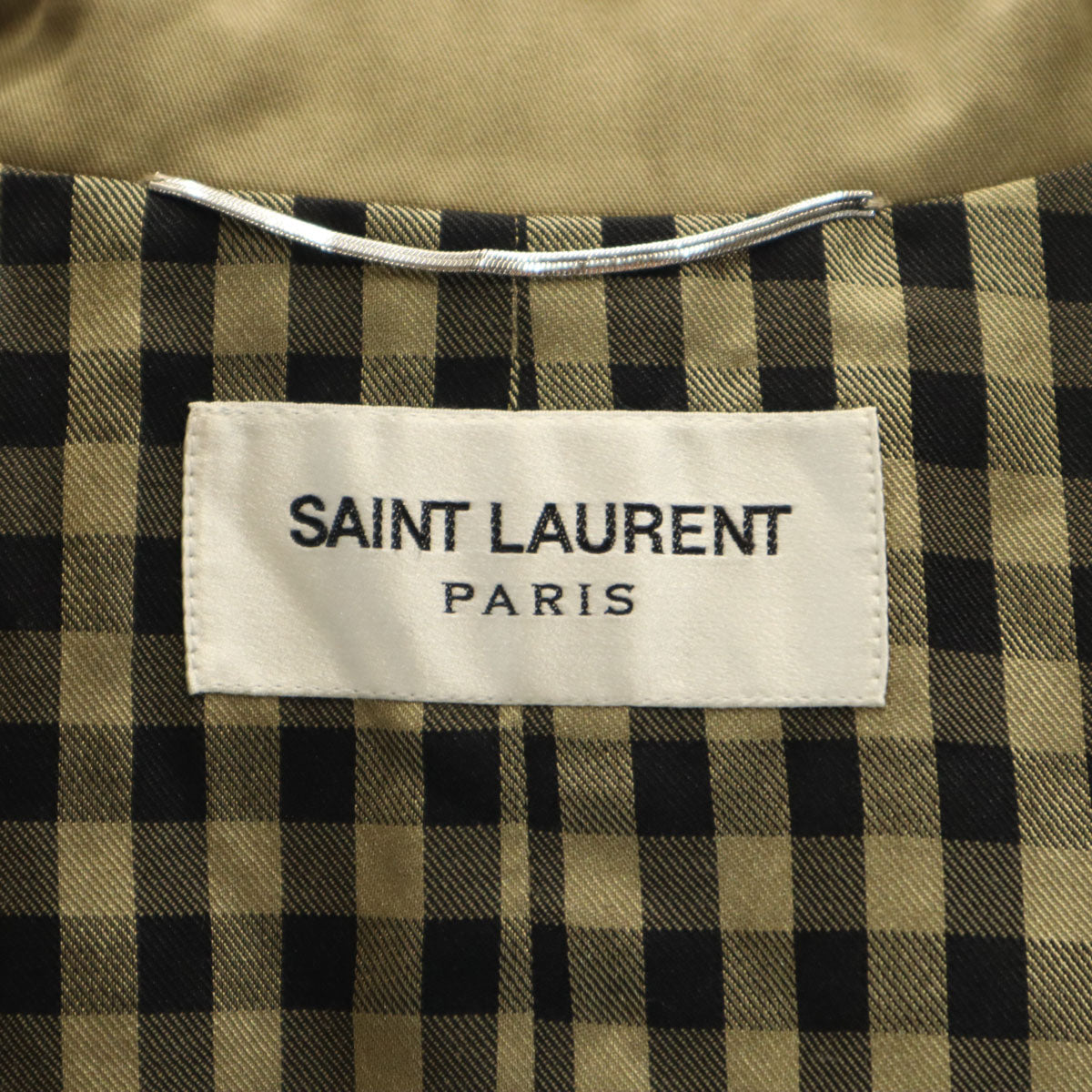 SAINT LAURENT サンローラン イタリア製 トレンチコート 48 ベージュ メンズ