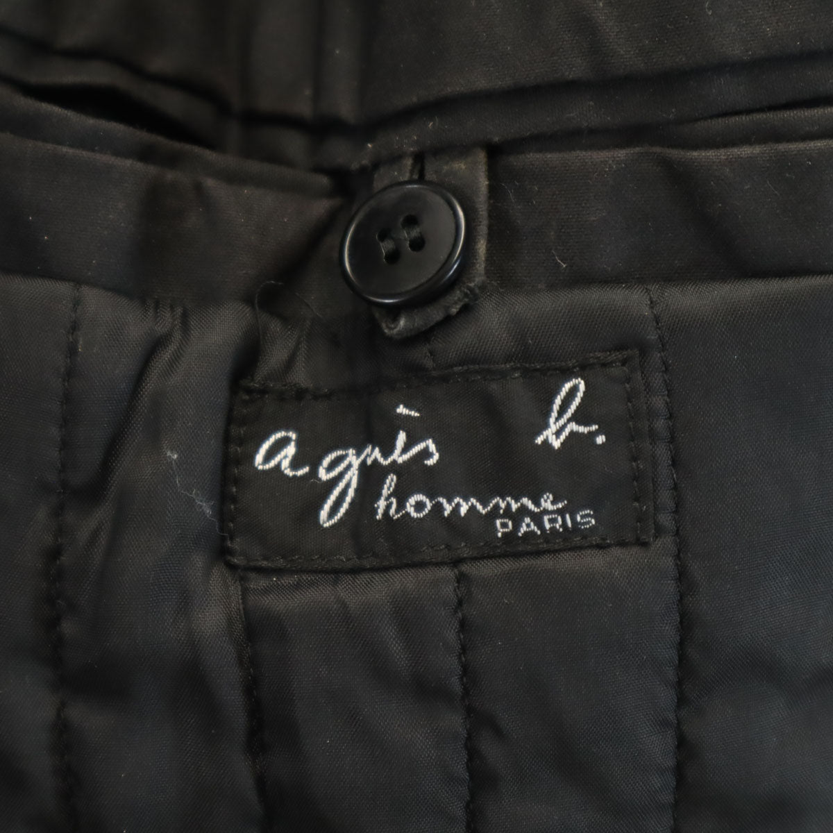 agnes b. homme アニエスベーオム フランス製 オールド 中綿コート 50 ダークブラウン メンズ