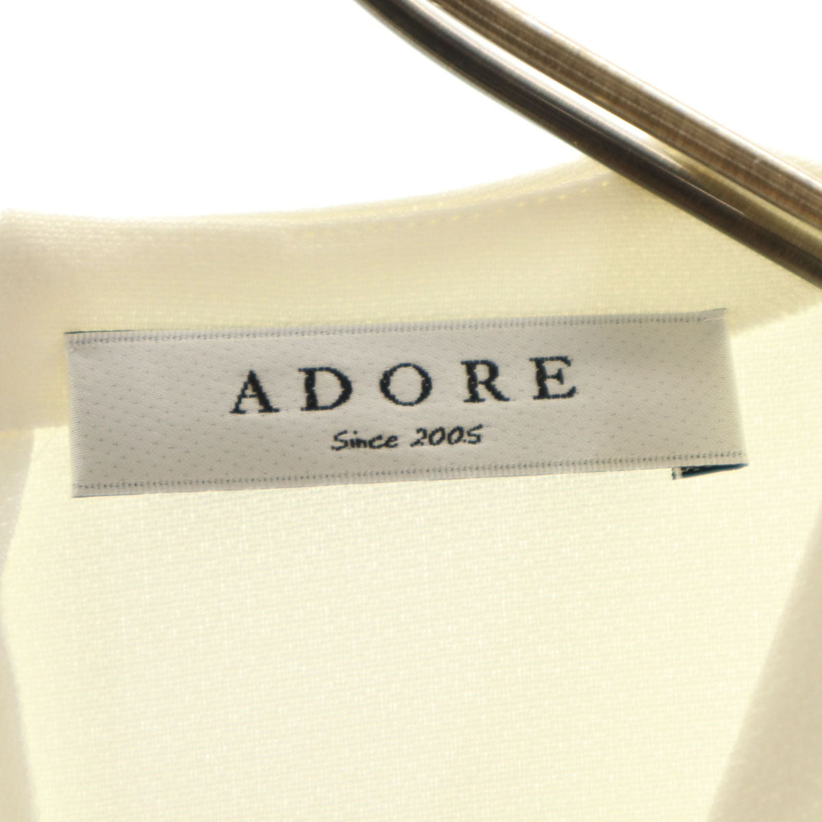 ADORE アドーア 日本製 長袖 膝丈ワンピース 36 白 レディース