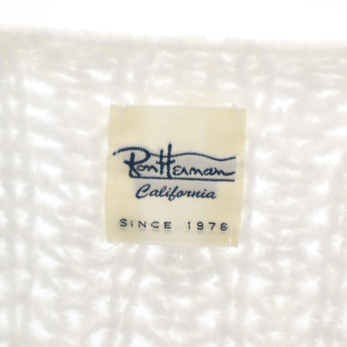 Ron Herman ロンハーマン 長袖 ロング ニットカーディガン S ホワイト 前開き 羽織り レディース