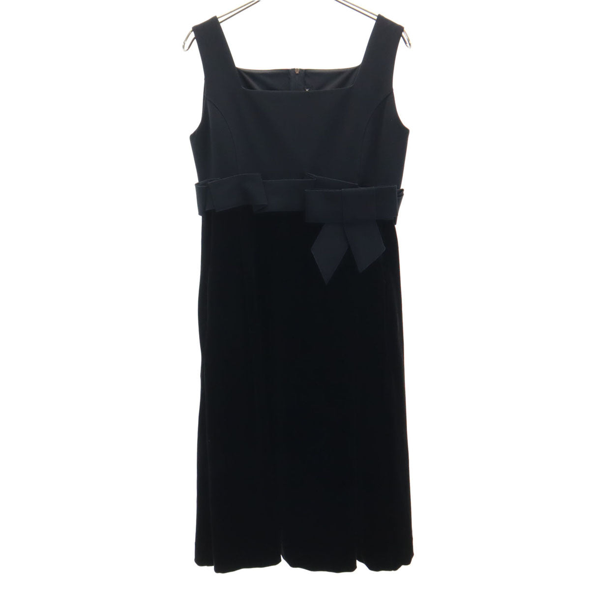 FOXEY NEW YORK フォクシーニューヨーク 日本製 ノースリーブ ワンピース 38 ブラック レディース