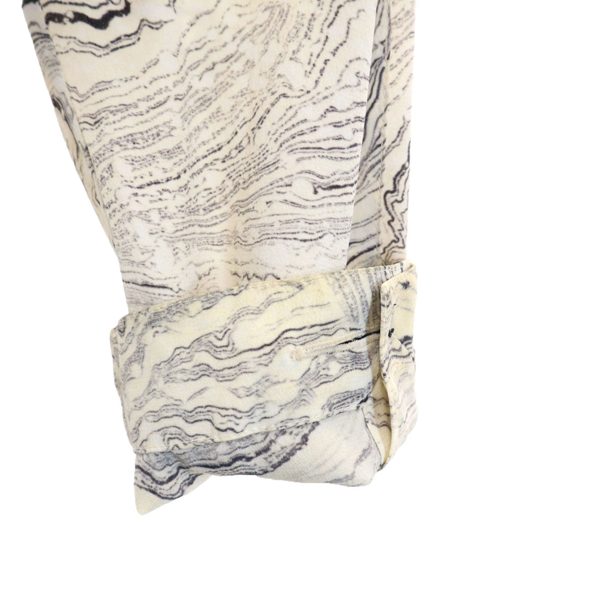 LEMAIRE ルメール シルク ハンガリー製 総柄 長袖 ワンピース クリーム レディース