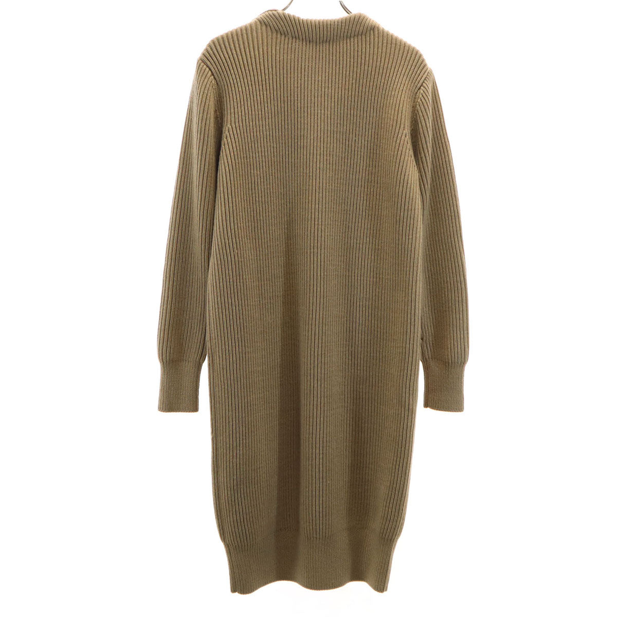 HYKE ハイク 長袖 Vネック リブ ニットカーディガン 1 ベージュ