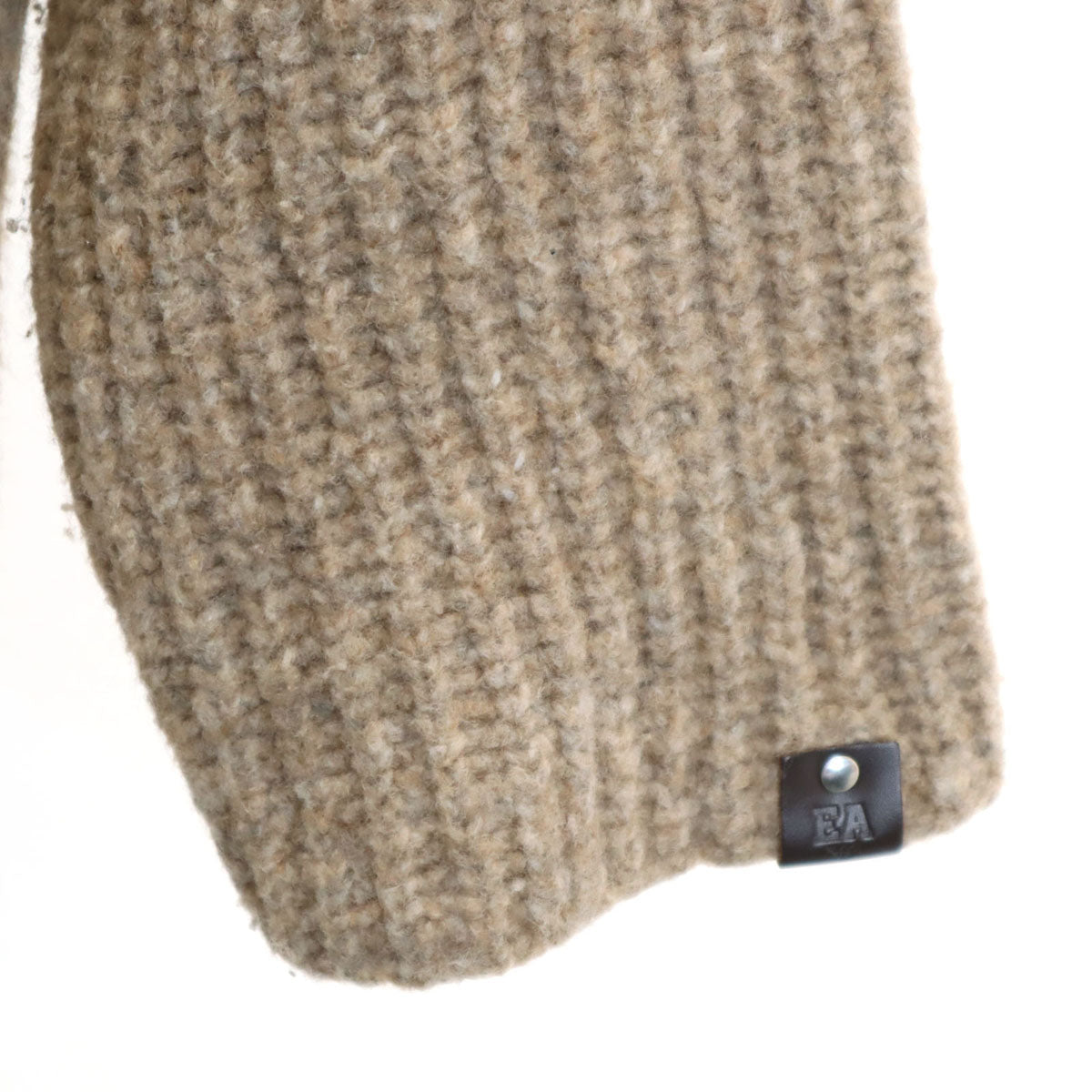 Emporio Armani エンポリオアルマーニ 長袖 ガウン ニットカーディガン 40 ベージュブラウン ロング丈 レディース